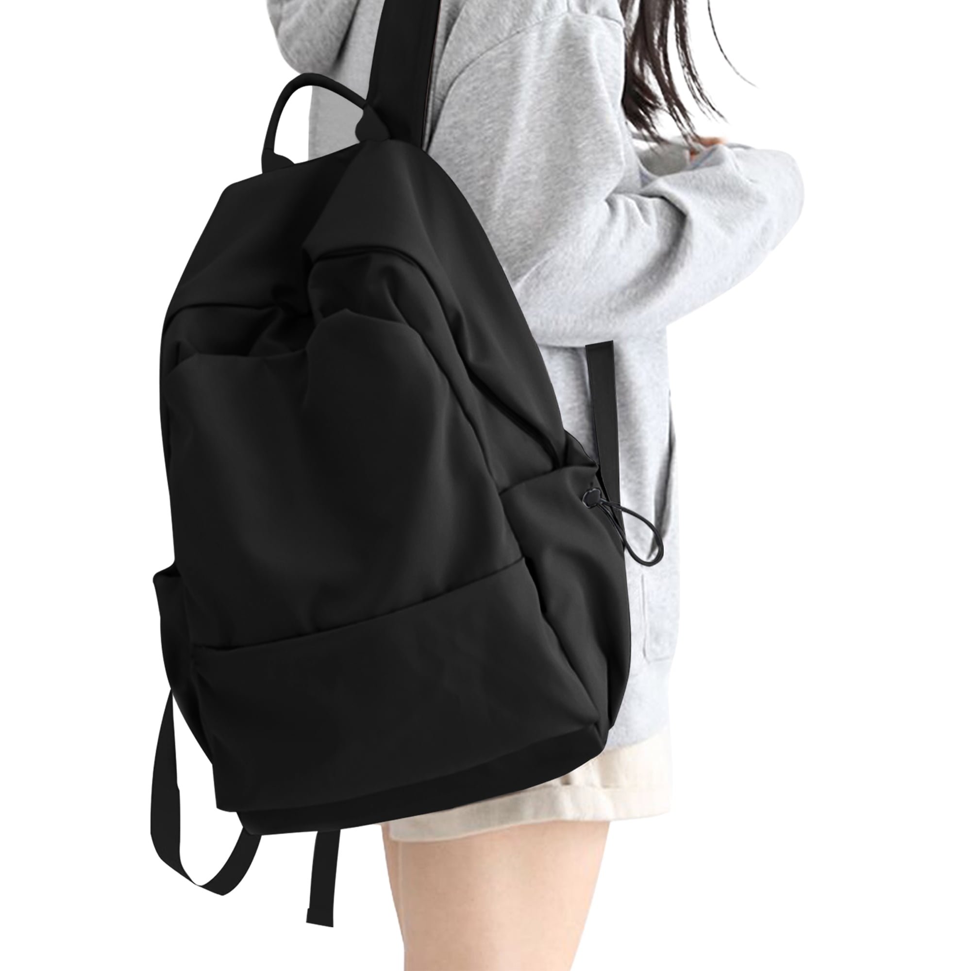 BJLFS Unisex Lightweight Water-Resistant Backpack Black - Image 1