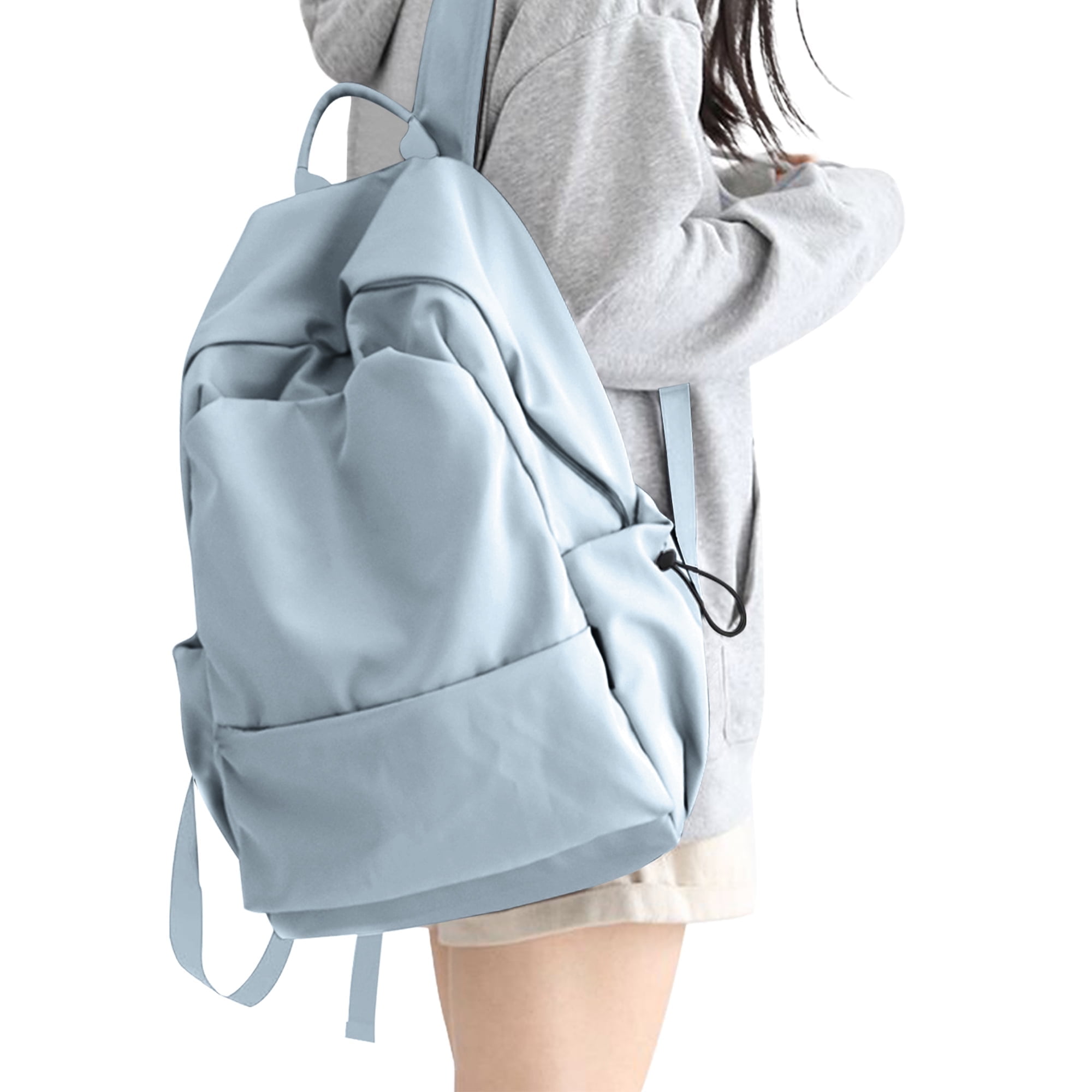 BJLFS Unisex Lightweight Water-Resistant Backpack, Black Blue - Image 1