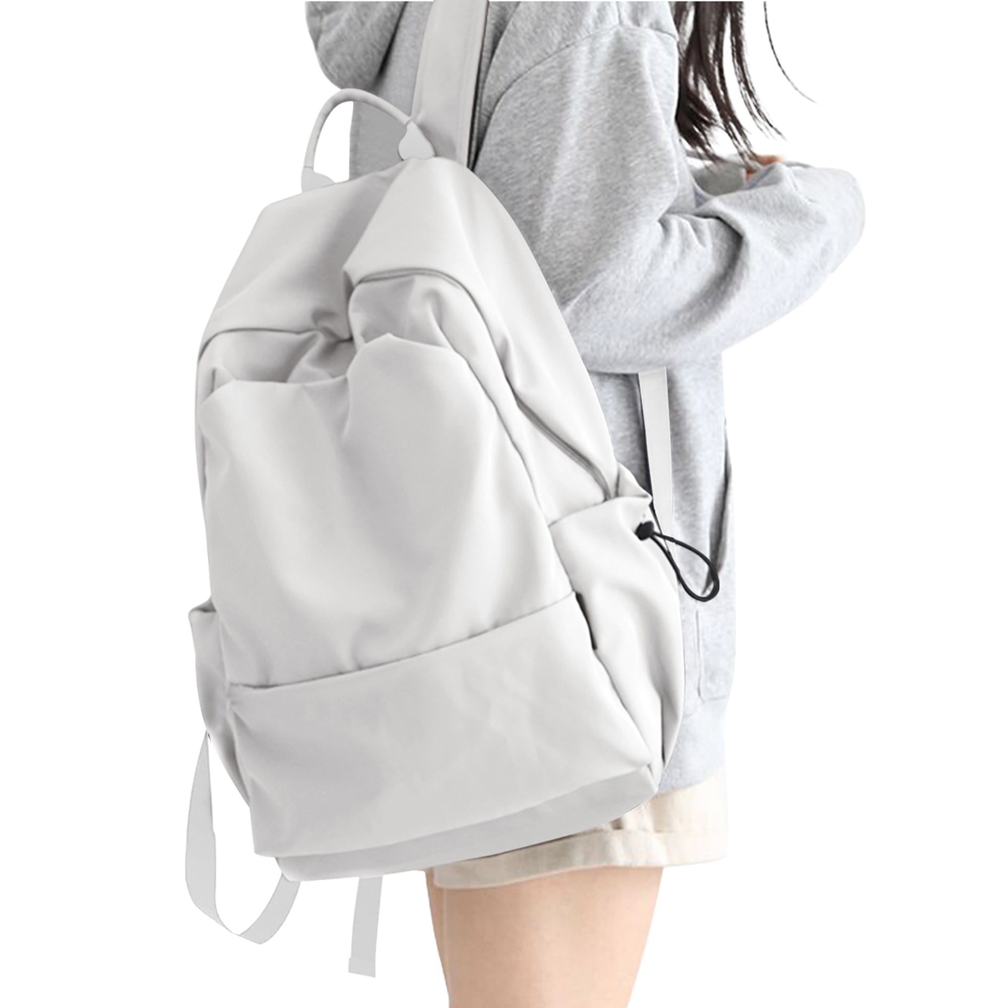 BJLFS Unisex Lightweight Water-Resistant Backpack, Black White - Image 1