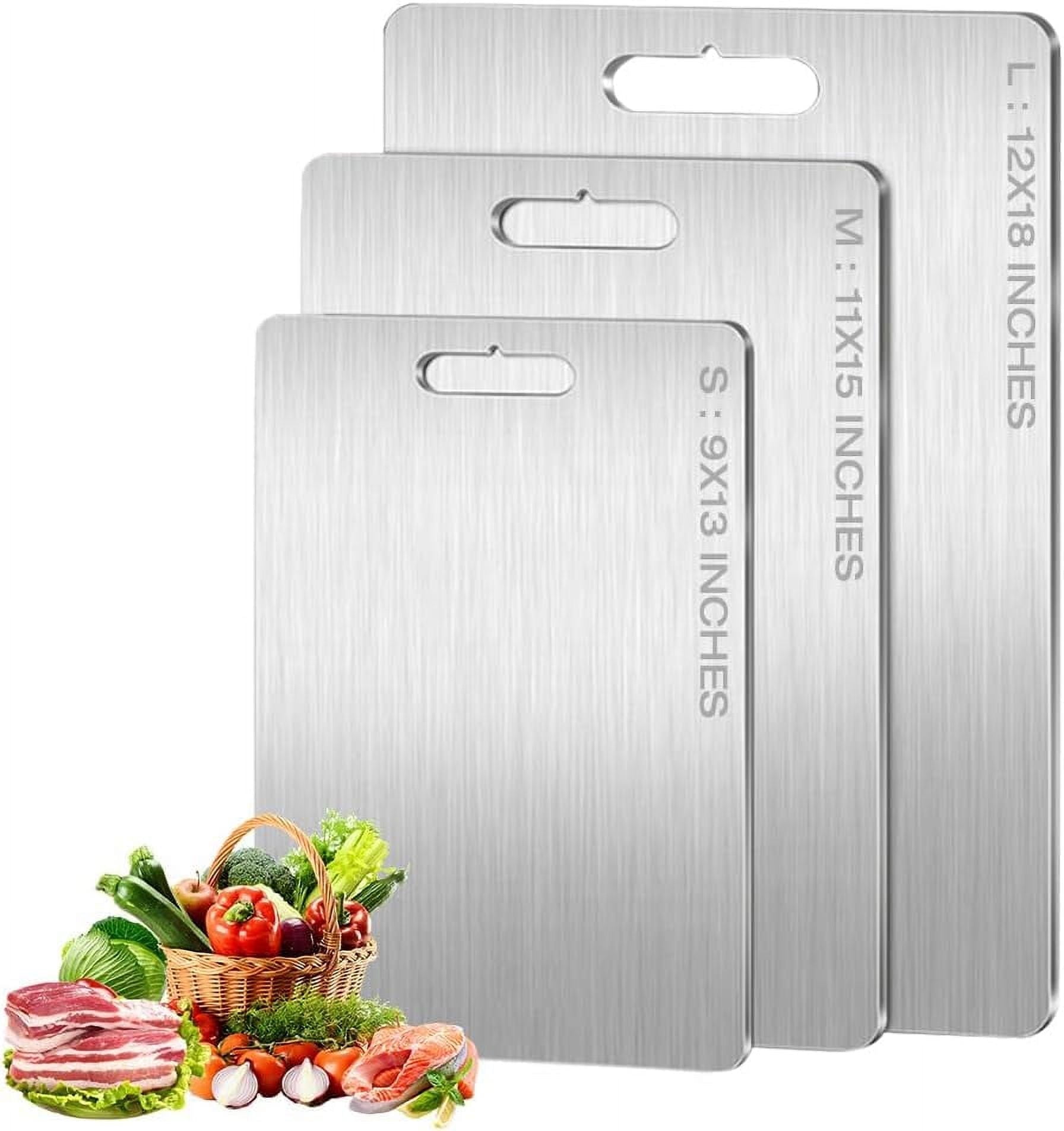 New Titanium Cutting Boards - 100% Pure Titanium Cutting Boards for Kitchen - Cutting Edge Hygiene & Durability, Double Sided Medical-grade Titanium Cutting Mat from Japan (15 x 11 in) 13