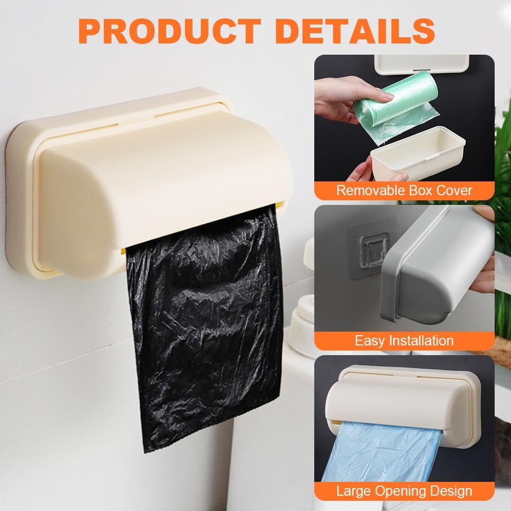 Fineliner Bag Dispenser,New Bin liner Dispenser Trash Bag Holder Dispenser for Plastic Bag Organizer, garbage bag holder for Kitchen Bathroom Laundry Room Organization Storage - Image 4