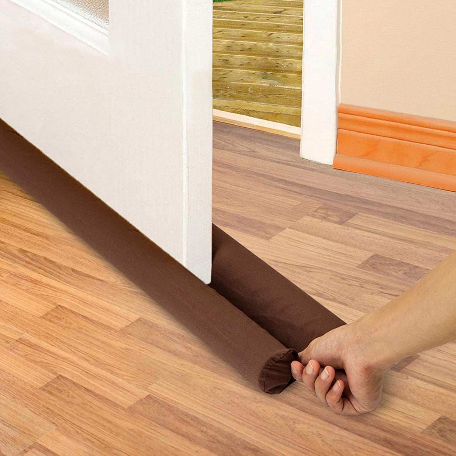 Draft Door Stopper 36 Inches, Draft Guard for Interior Door, Heavy Duty Door Sweep, Sound Proof Reduce Noise Keeping Warm in and Cold Out, Thicker Door Draft - Image 1