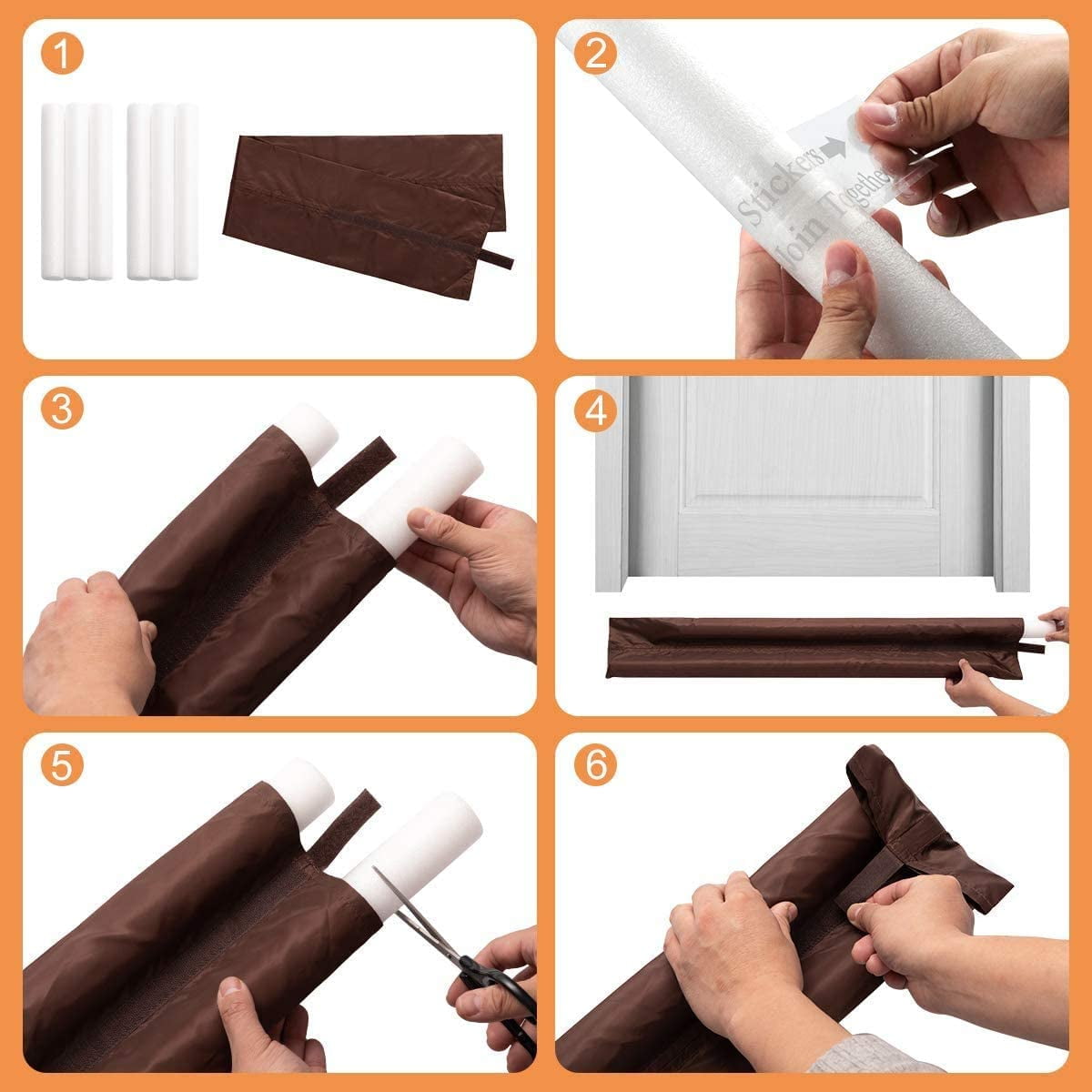 Draft Door Stopper 36 Inches, Draft Guard for Interior Door, Heavy Duty Door Sweep, Sound Proof Reduce Noise Keeping Warm in and Cold Out, Thicker Door Draft - Image 5