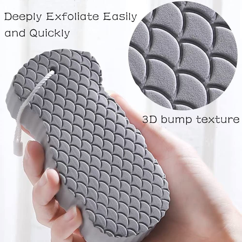 2 Pcs Exfoliating Bath Sponge, Soft Spa Scrub Sponges for Shower, Dead Skin Remover for Body for Adult Baby White - Image 6