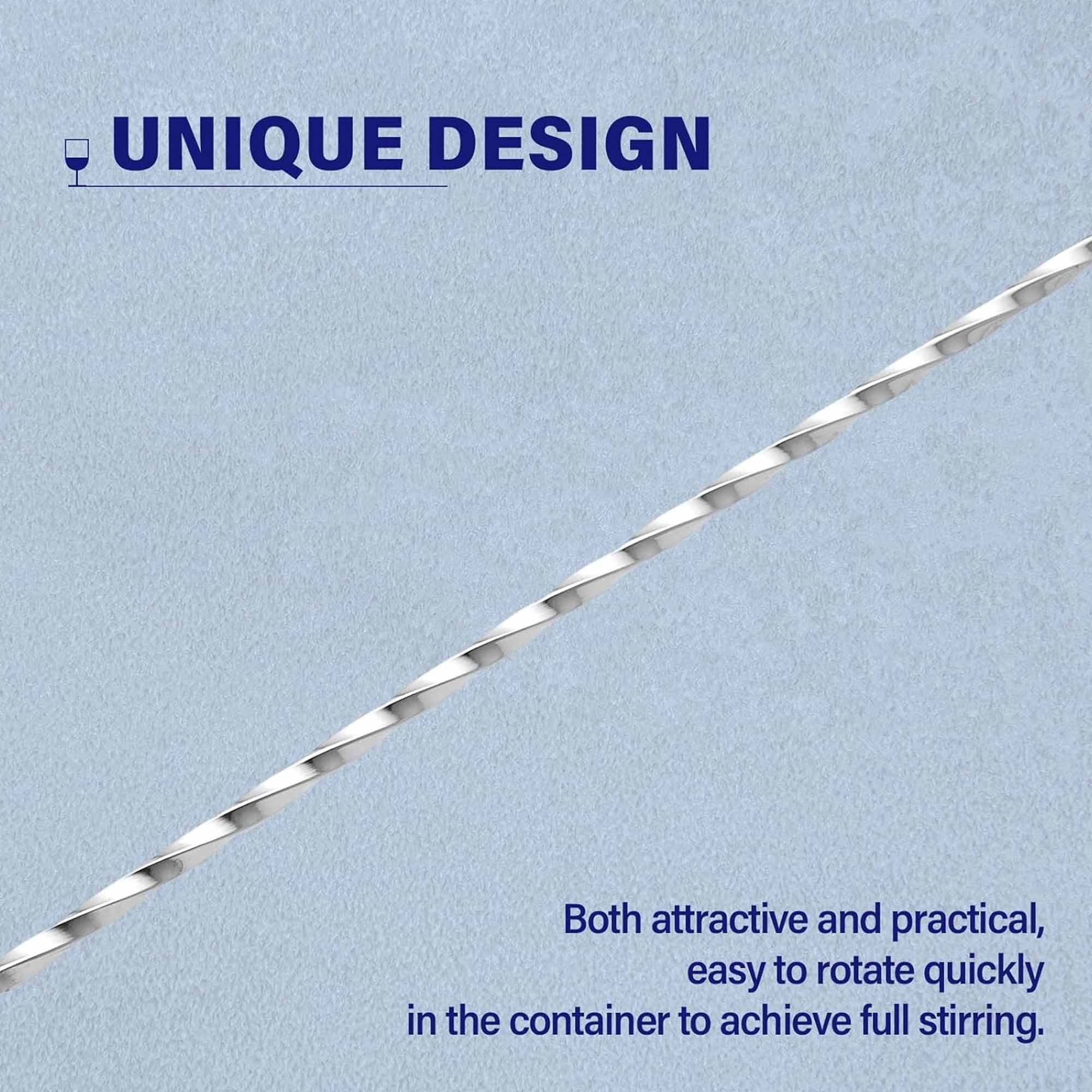 Bar Spoon Cocktail Mixing Stirrers for Drink, Stainless Steel 12 Inches Long Handle, Silver 4 Pieces - Image 4