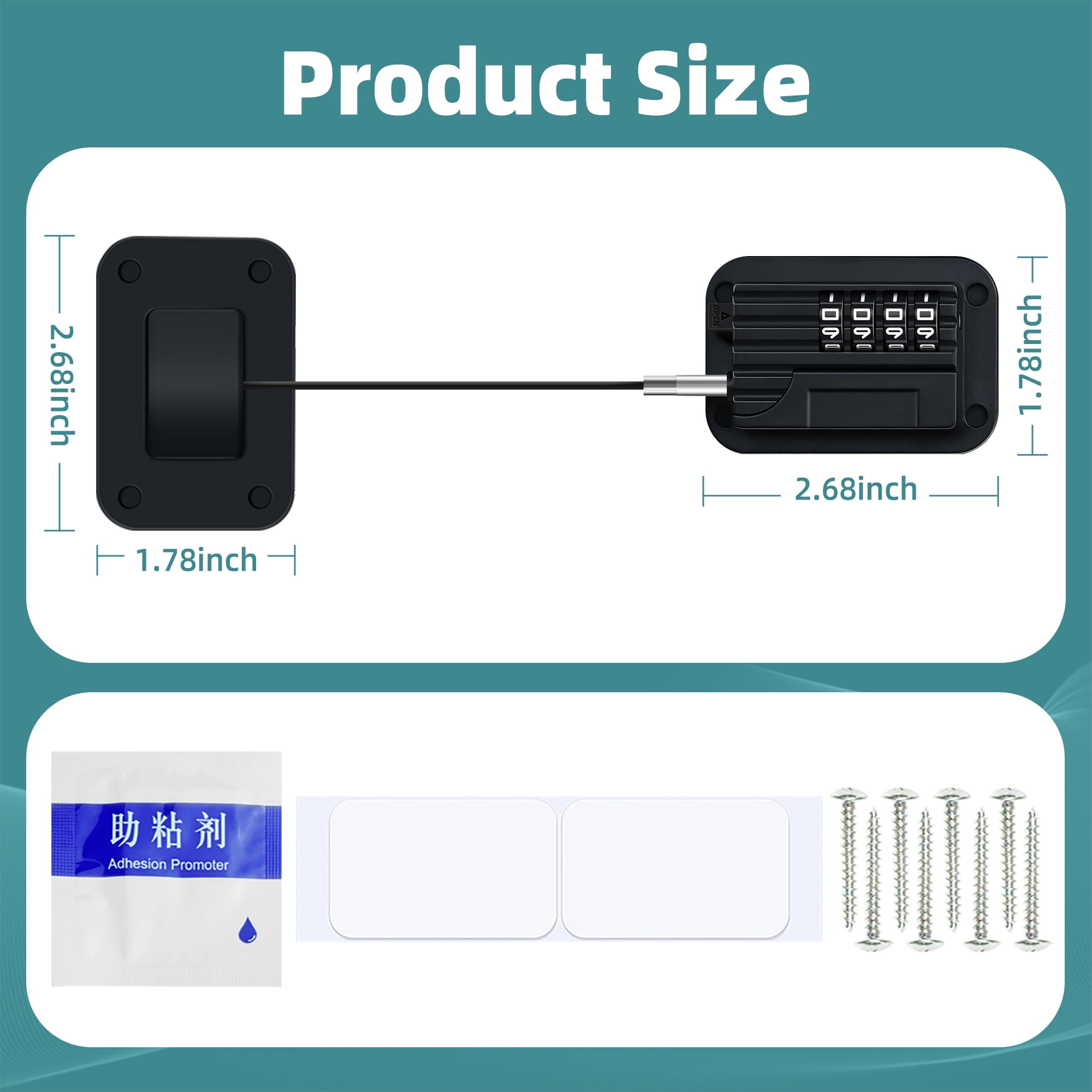 Baby Proofing, Refrigerator lock, Baby Safety Locks for Cabinets, Cabinet Locks for Babies, No Drilling Child Safety Cabinet Locks for Latching to Drawer Door Fridge Oven Toilet Seat Black - Image 2