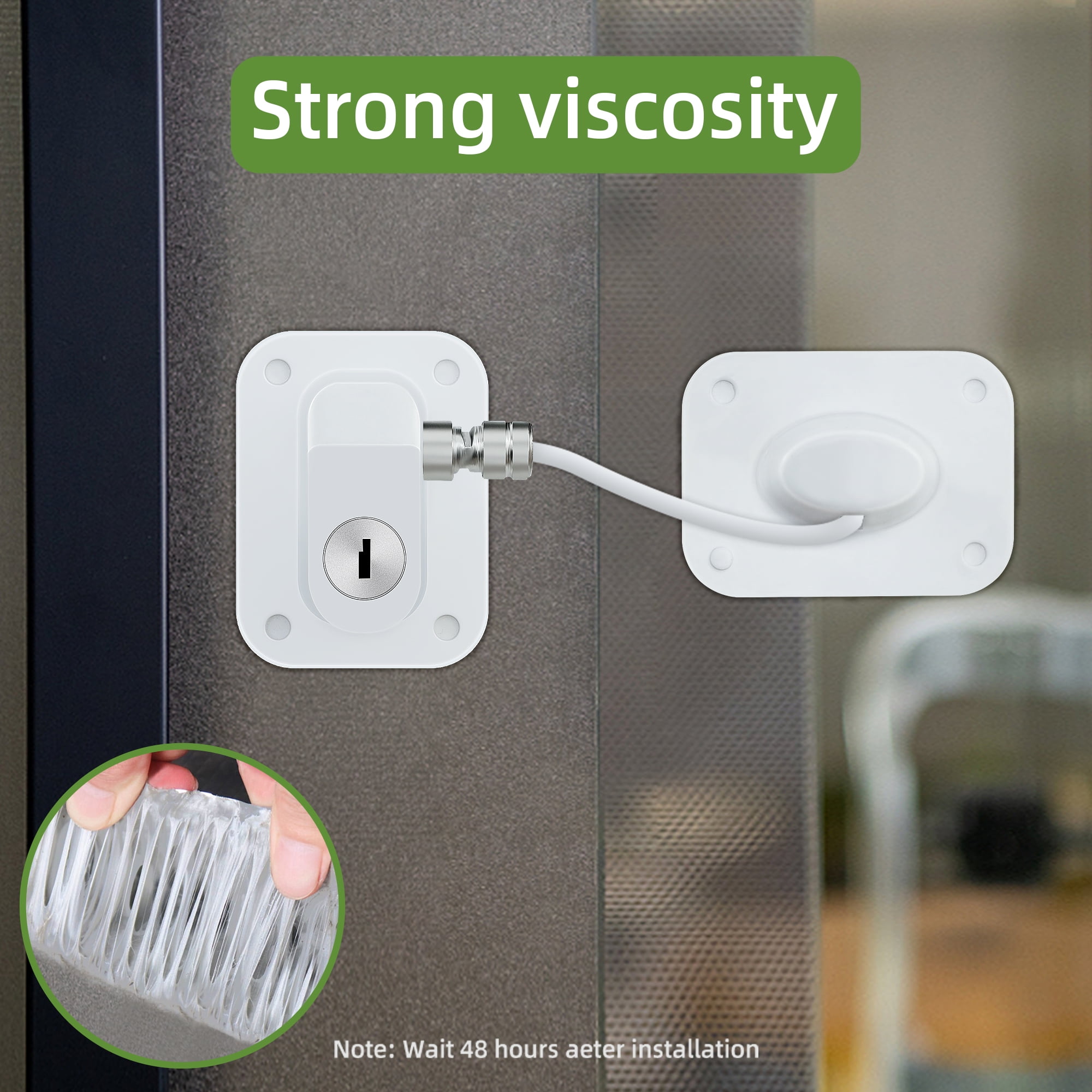 Baby Proofing, Refrigerator lock, Baby Safety Locks for Cabinets, Cabinet Locks for Babies, No Drilling Child Safety Cabinet Locks for Latching to Drawer Door Fridge Oven Toilet Seat White - Image 6