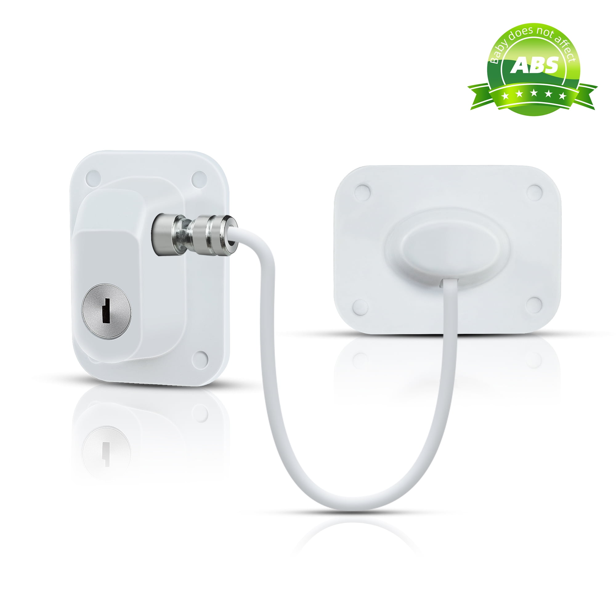 Baby Proofing, Refrigerator lock, Baby Safety Locks for Cabinets, Cabinet Locks for Babies, No Drilling Child Safety Cabinet Locks for Latching to Drawer Door Fridge Oven Toilet Seat White - Image 7