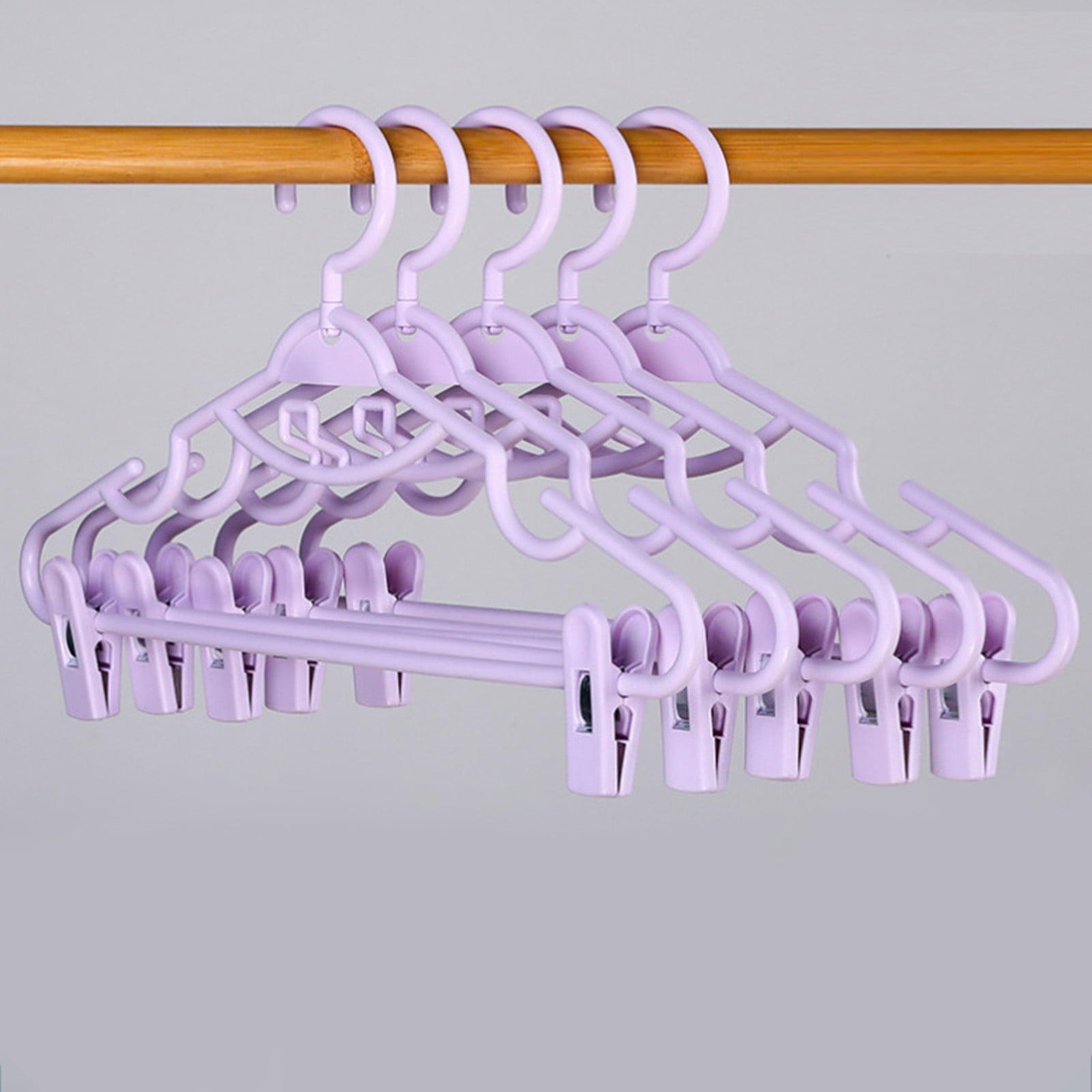 JSCDRPDWL Plastic Pants Hangers with Clips 5 Pack Heavy Duty Skirt Hangers Swivel Hook and Notches Space Saving Acrylic Clip Hangers for Pants Suitable for All Clothing White - Image 5