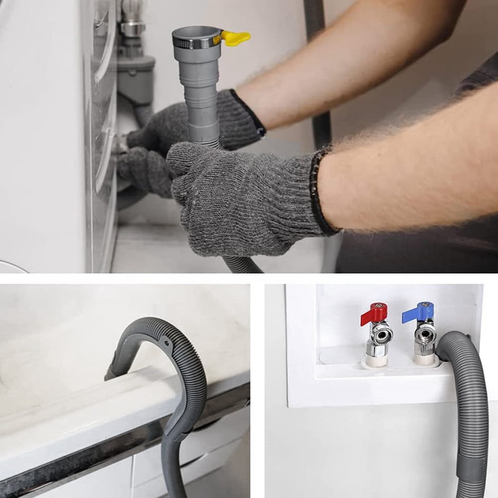 Drain Hose Extension Set Universal Washing Machine 10Ft, Include Bracket Connector and Clamps Hoses - Image 5