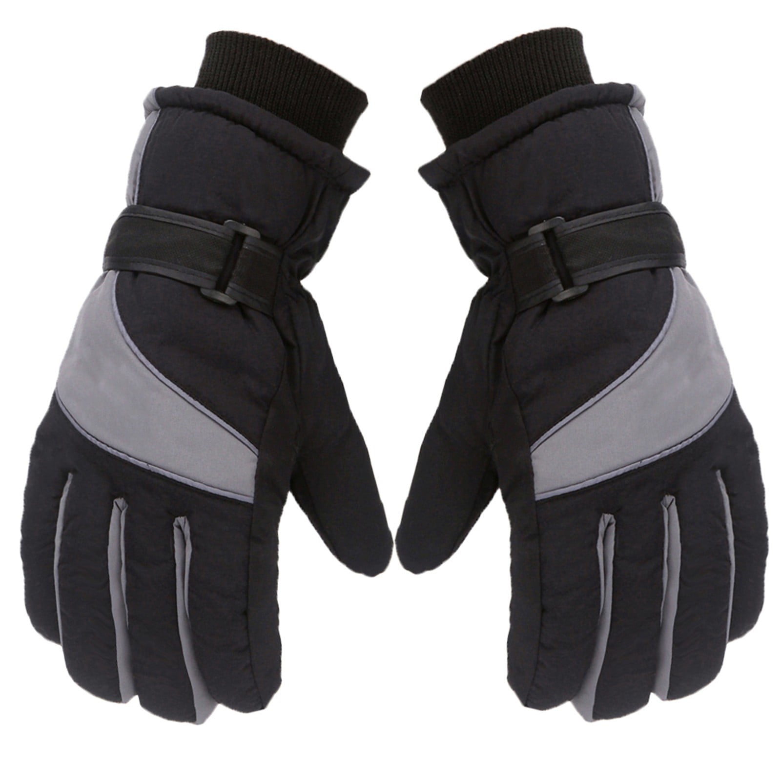 IDALL Ski Gloves Waterproof Gloves Winter Outdoor Men And Women Snow Skating Snowboarding Windproof Warm Ski Gloves Snow Gloves Winter Gloves W-Blue One Size Grey - Image 1