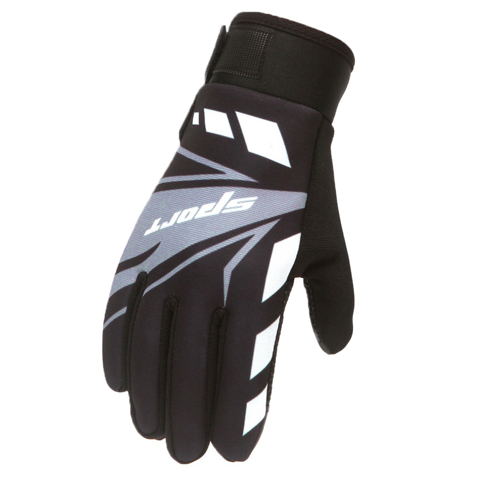 IDALL Ski Gloves Waterproof Gloves Winter Outdoor Men And Women Snow Skating Snowboarding Windproof Warm Ski Gloves Snow Gloves Winter Gloves W-Blue One Size W-Black - Image 1