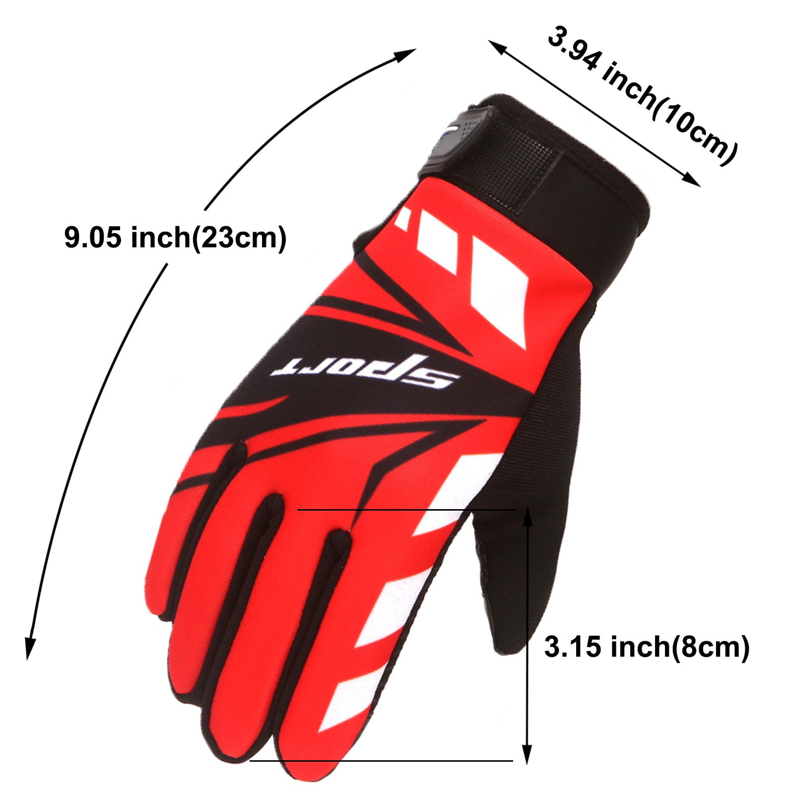 IDALL Ski Gloves Waterproof Gloves Winter Outdoor Men And Women Snow Skating Snowboarding Windproof Warm Ski Gloves Snow Gloves Winter Gloves W-Blue One Size W-Red - Image 2