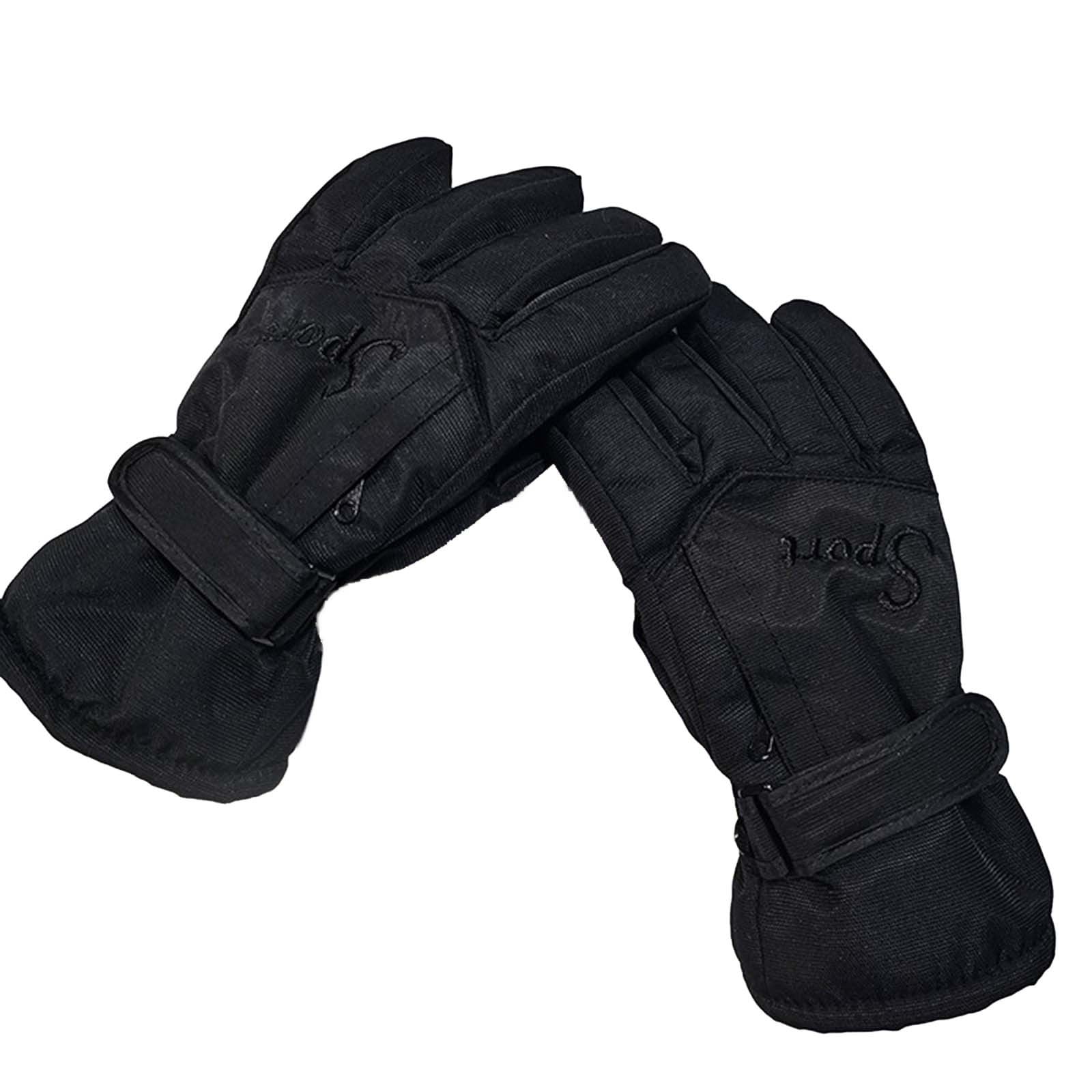 IDALL Ski Gloves Waterproof Gloves Winter Outdoor Men And Women Snow Skating Snowboarding Windproof Warm Ski Gloves Snow Gloves Winter Gloves W-Blue One Size Y-Black - Image 1