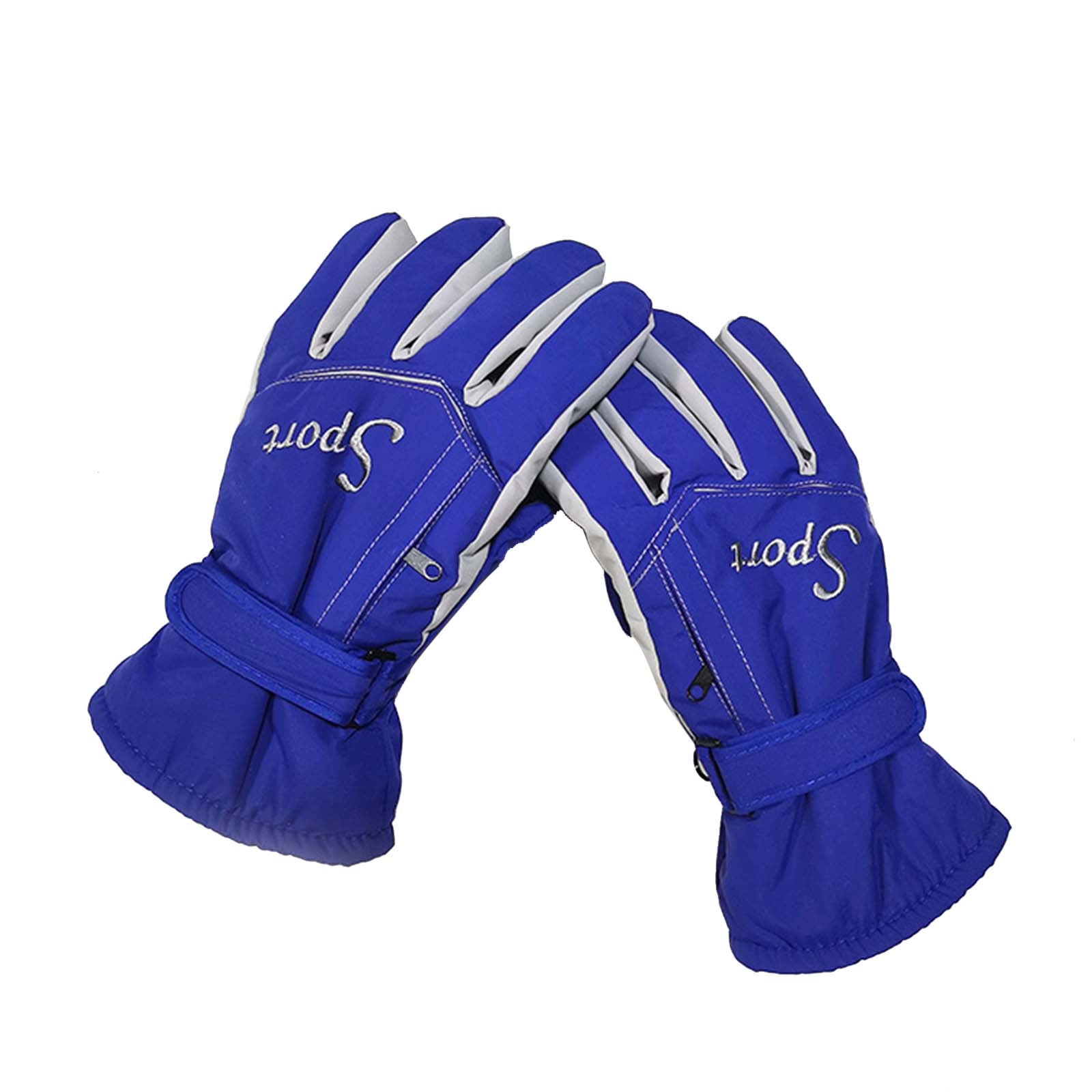 IDALL Ski Gloves Waterproof Gloves Winter Outdoor Men And Women Snow Skating Snowboarding Windproof Warm Ski Gloves Snow Gloves Winter Gloves W-Blue One Size Y-Blue - Image 1