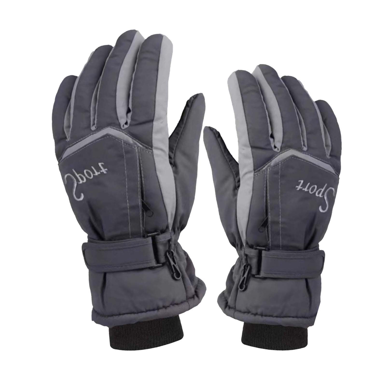 IDALL Ski Gloves Waterproof Gloves Winter Outdoor Men And Women Snow Skating Snowboarding Windproof Warm Ski Gloves Snow Gloves Winter Gloves W-Blue One Size Y-Gray - Image 1