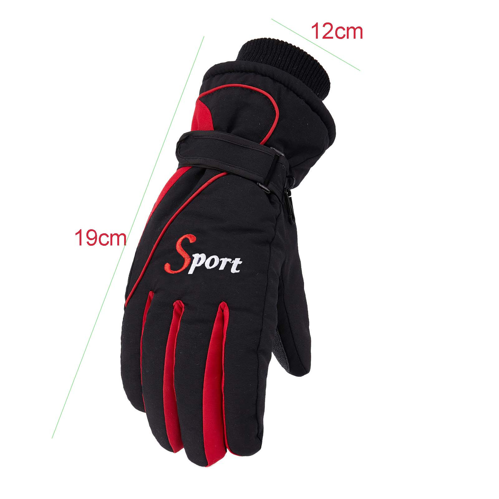 IDALL Ski Gloves Waterproof Gloves Winter Outdoor Men And Women Snow Skating Snowboarding Windproof Warm Ski Gloves Snow Gloves Winter Gloves W-Blue One Size Z-Orange - Image 2