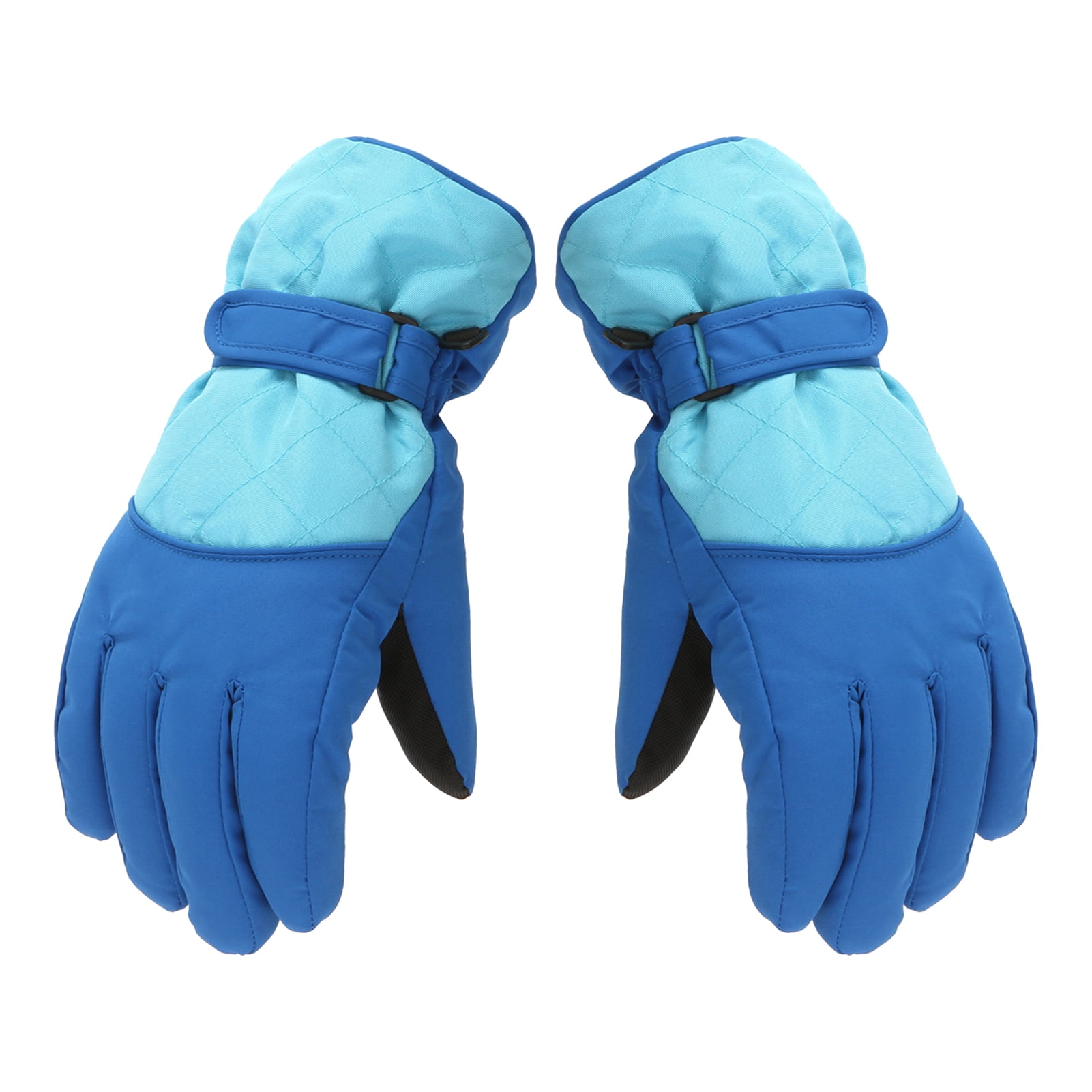 Dengjunhu Kids Winter Gloves - Snow & Ski Waterproof Youth Gloves for Boys & Girls - Insulated for Cold Weather Outdoor Play, Skiing & Snowboarding M Blue - Image 2