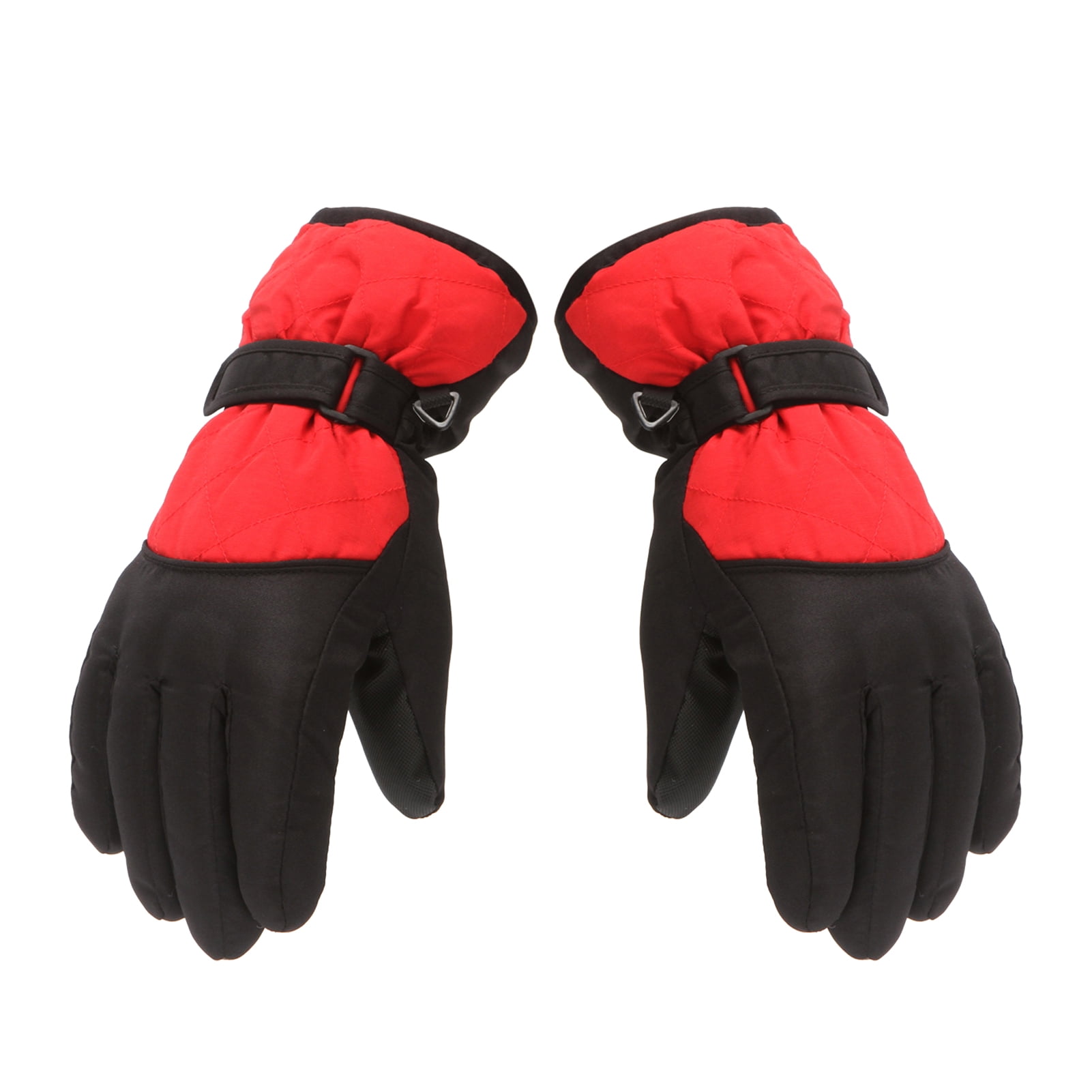 Dengjunhu Kids Winter Gloves - Snow & Ski Waterproof Youth Gloves for Boys & Girls - Insulated for Cold Weather Outdoor Play, Skiing & Snowboarding M Red - Image 2
