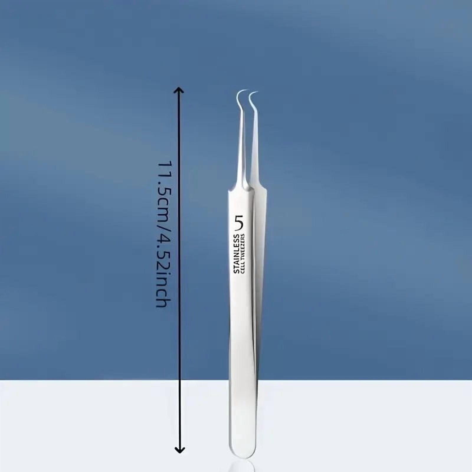 BYXAS Pimple Popper Tool Kit, 8 PCS Professional Stainless Steel Blackhead Remover Comedone Extractor Tools for Removing Zit on Face - Acne Removal Kit with Metal Case (Silver) 8 PCS with Makeup Mirror - Image 2
