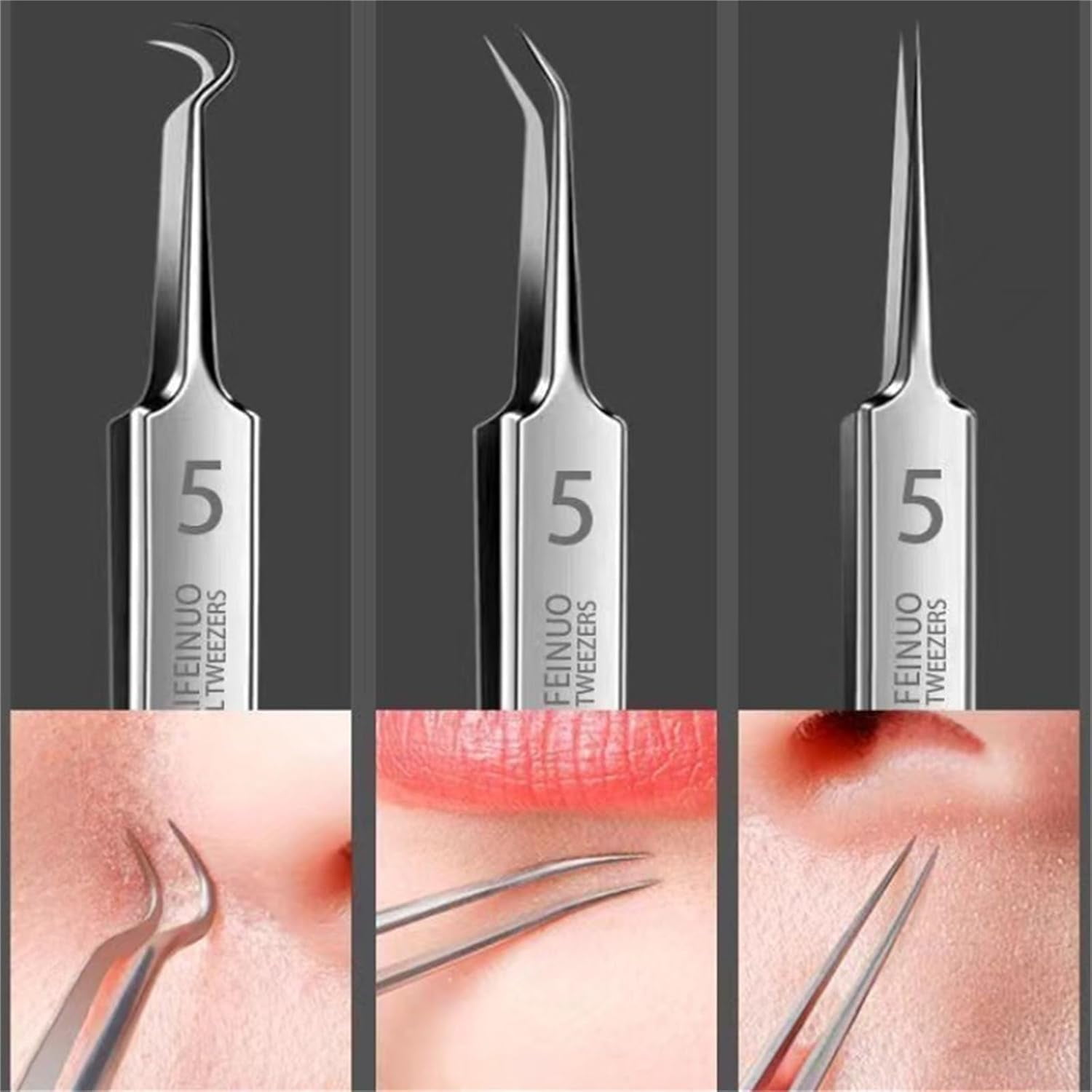 BYXAS Pimple Popper Tool Kit, 8 PCS Professional Stainless Steel Blackhead Remover Comedone Extractor Tools for Removing Zit on Face - Acne Removal Kit with Metal Case (Silver) 11PCS - Image 3