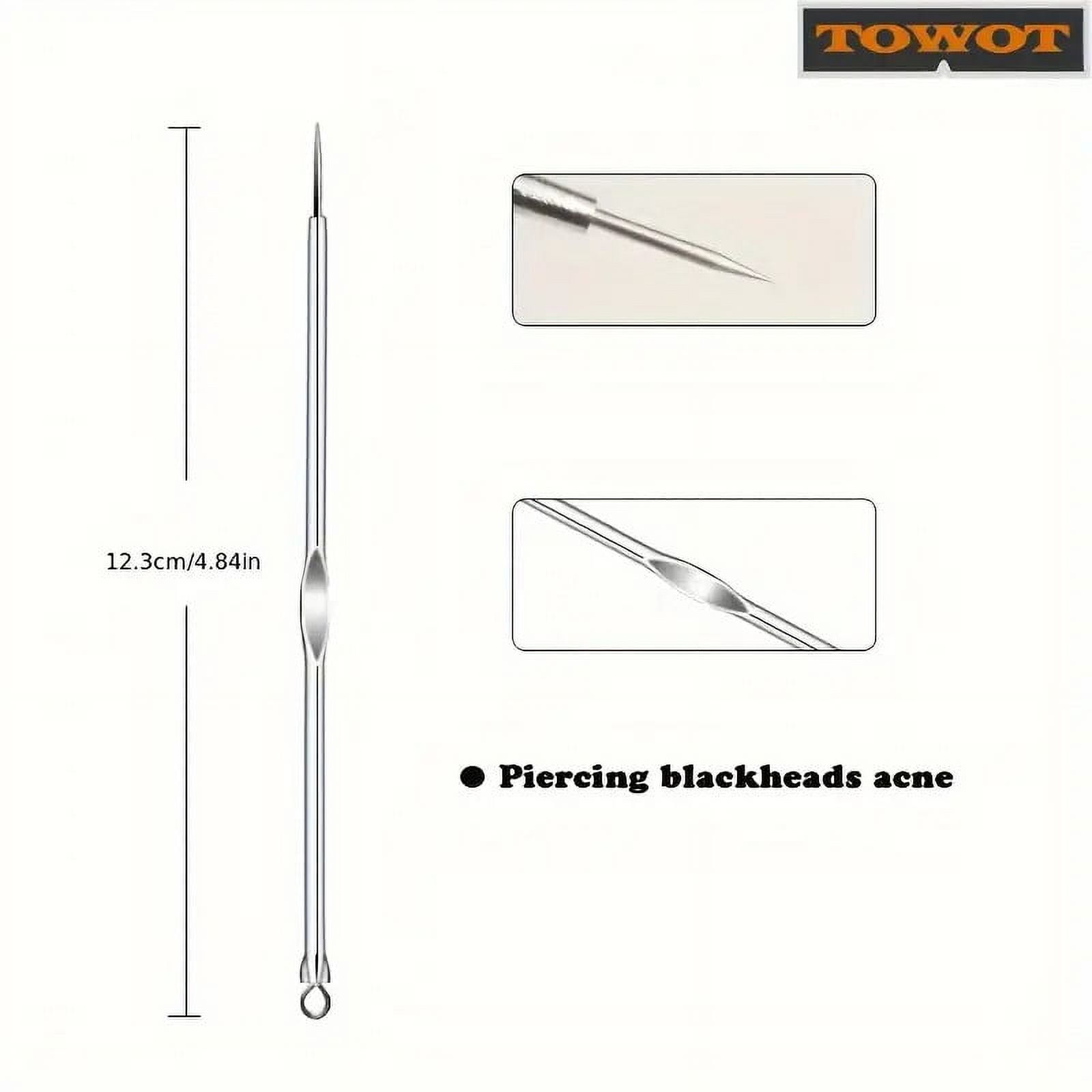 BYXAS Pimple Popper Tool Kit, 8 PCS Professional Stainless Steel Blackhead Remover Comedone Extractor Tools for Removing Zit on Face - Acne Removal Kit with Metal Case (Silver) 11PCS with Makeup Mirror - Image 7