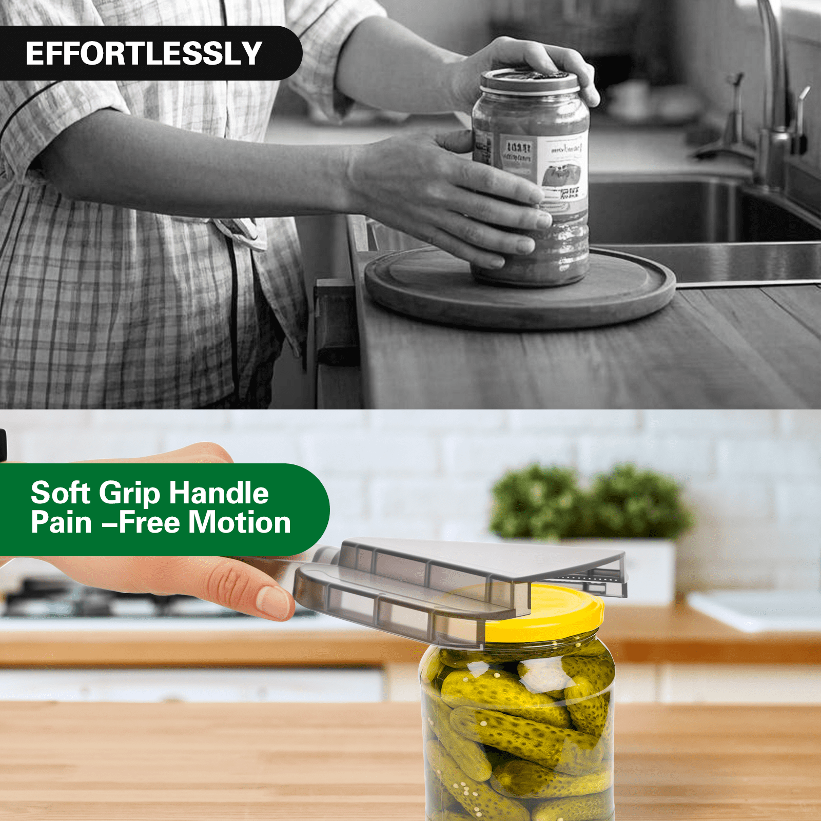 Jar Opener for Seniors with Arthritis 鈥?Effortless Lid & Bottle Opener for Weak Hands 鈥?Simple Twist Jar Opening Tool for Small & Large Lids 鈥?Practical Gift for Elderly Gray - Image 4
