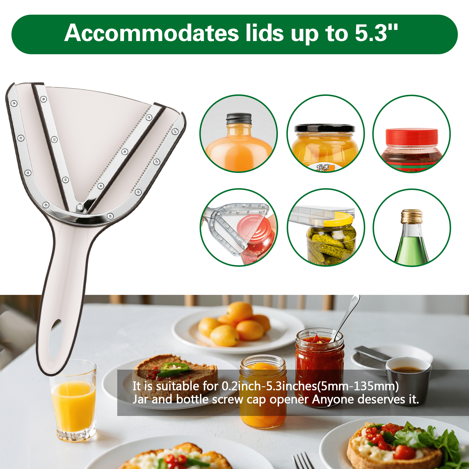 Jar Opener for Seniors with Arthritis 鈥?Effortless Lid & Bottle Opener for Weak Hands 鈥?Simple Twist Jar Opening Tool for Small & Large Lids 鈥?Practical Gift for Elderly Gray - Image 6