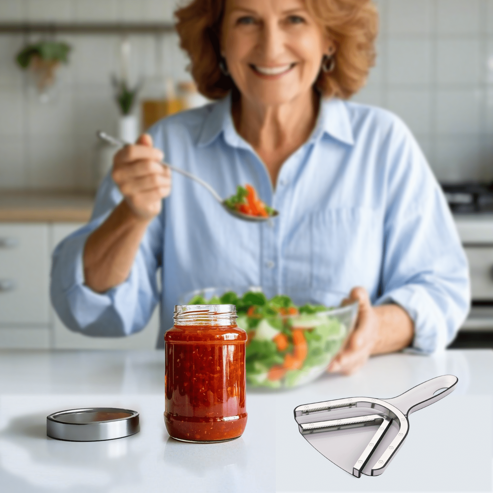 Jar Opener for Seniors with Arthritis 鈥?Effortless Lid & Bottle Opener for Weak Hands 鈥?Simple Twist Jar Opening Tool for Small & Large Lids 鈥?Practical Gift for Elderly Gray - Image 7