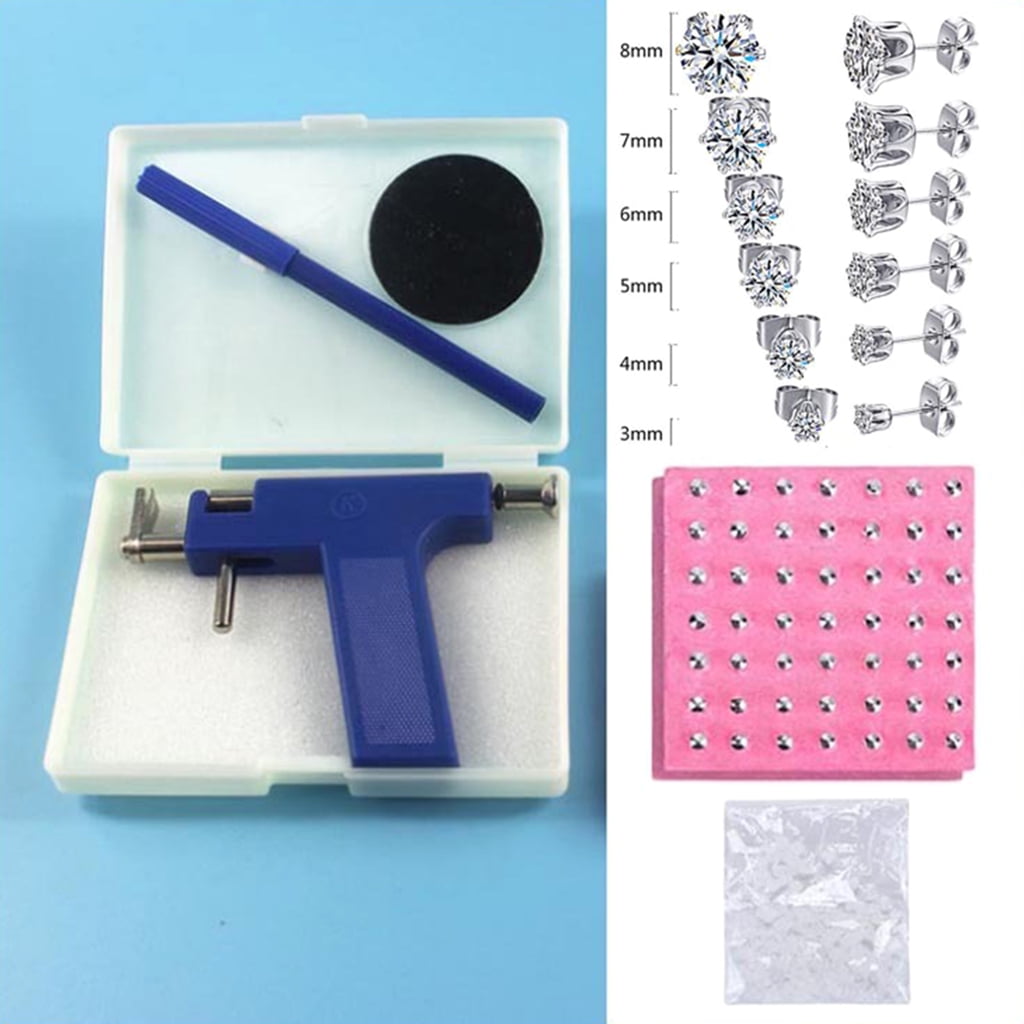 JULYING Ear Piercing Gun Kit Disinfect- Safety Earring Piercer Machine Studs Nose Clip Body Jewelry No Pain Stud Piercing Tool Gun with 72 ear stud - Image 4
