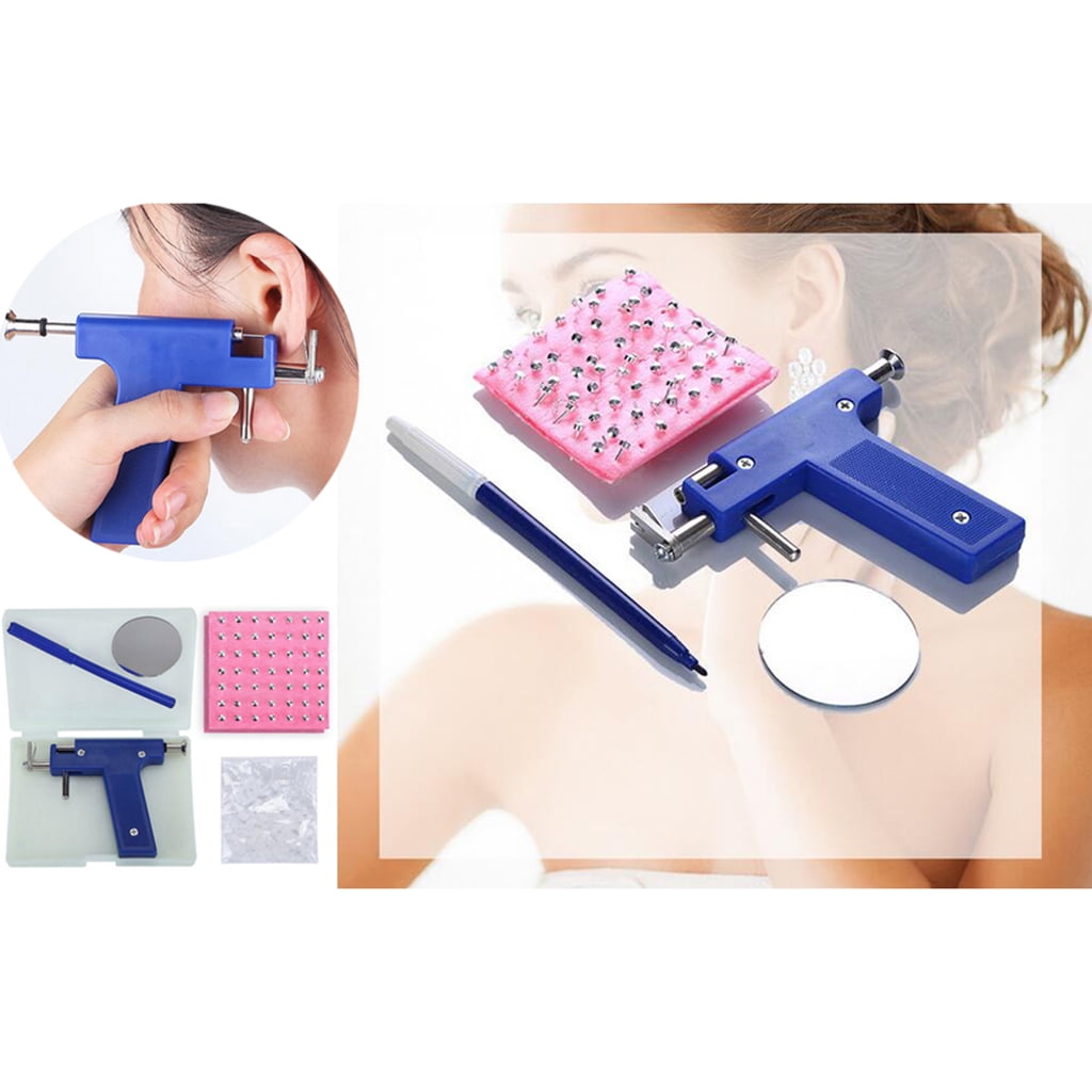 JULYING Ear Piercing Gun Kit Disinfect- Safety Earring Piercer Machine Studs Nose Clip Body Jewelry No Pain Stud Piercing Tool Gun with 72 ear stud - Image 5