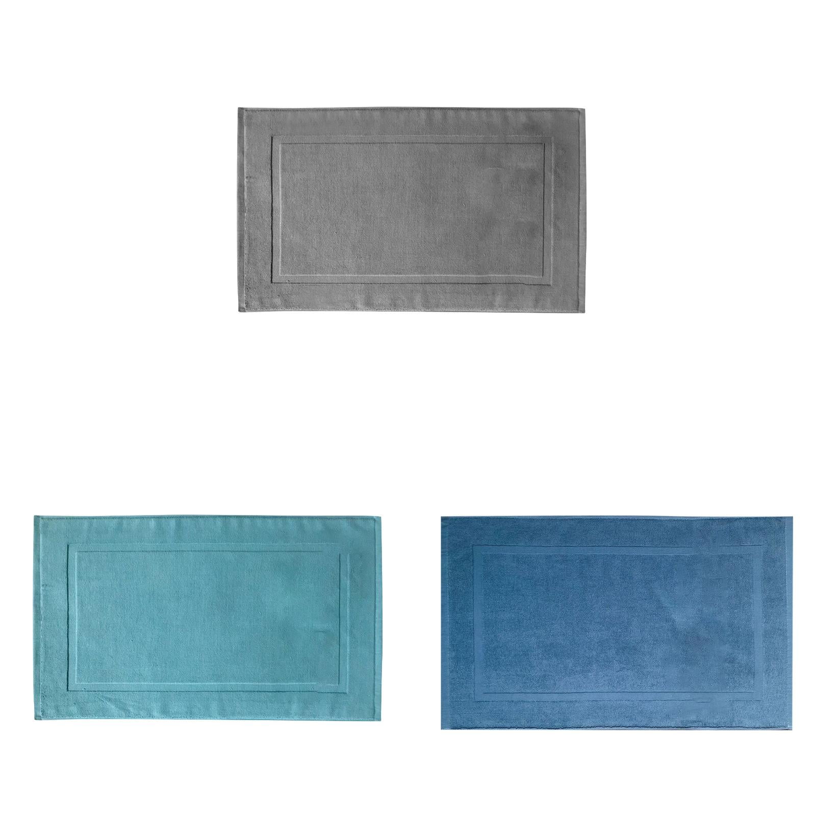 2PCS White Cotton Classic Rug Bath Mats Absorbent Cotton Hotel Spa Shower Bathtub Mats [Not A Bathroom Rug] Machine Washable Shower Bathroom Floor Towel A 1PCS & B 1PCS & C 1PCS - Image 1