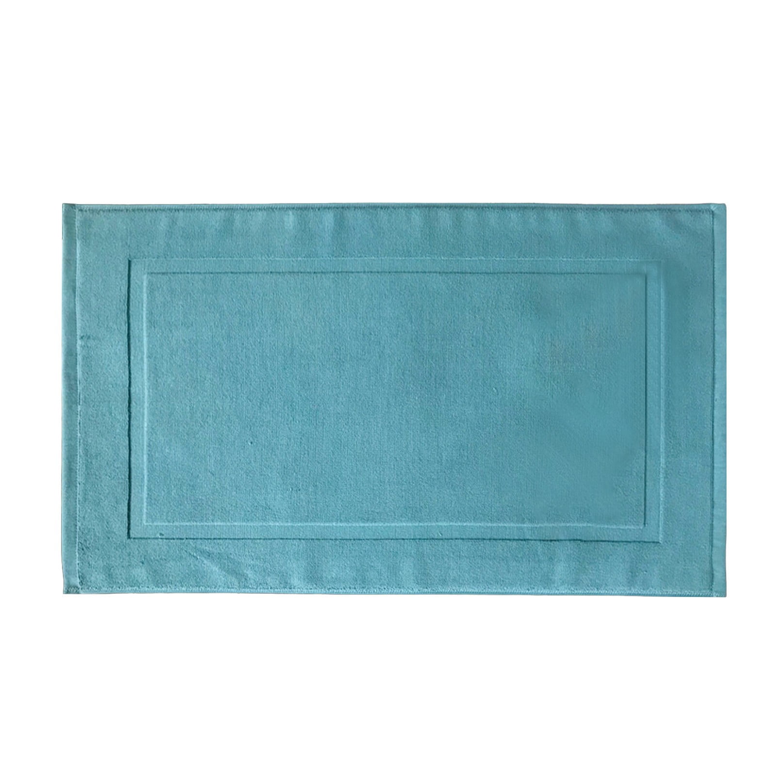 2PCS White Cotton Classic Rug Bath Mats Absorbent Cotton Hotel Spa Shower Bathtub Mats [Not A Bathroom Rug] Machine Washable Shower Bathroom Floor Towel B - Image 1