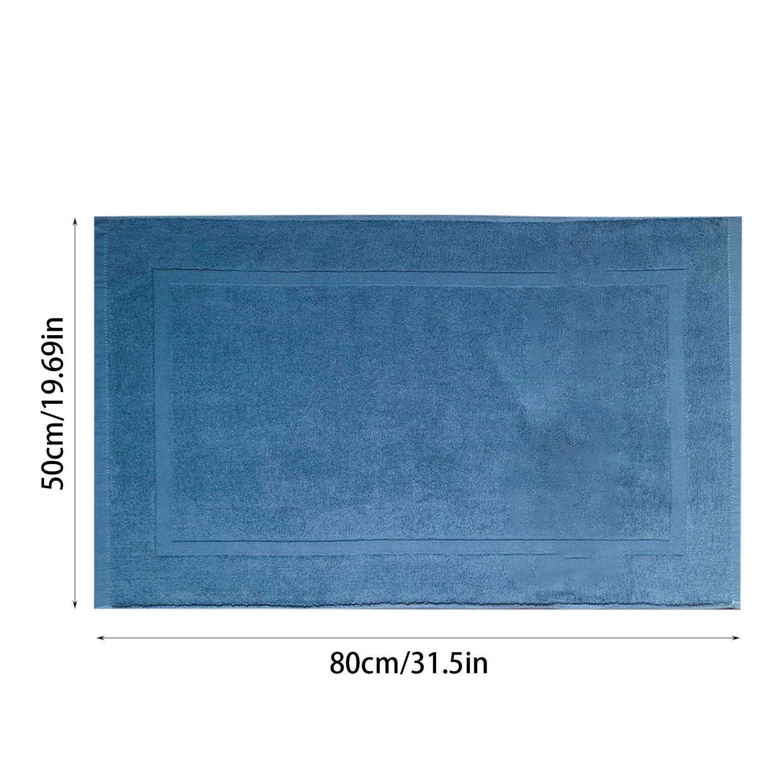 2PCS White Cotton Classic Rug Bath Mats Absorbent Cotton Hotel Spa Shower Bathtub Mats [Not A Bathroom Rug] Machine Washable Shower Bathroom Floor Towel B 1PCS & C 2PCS - Image 3