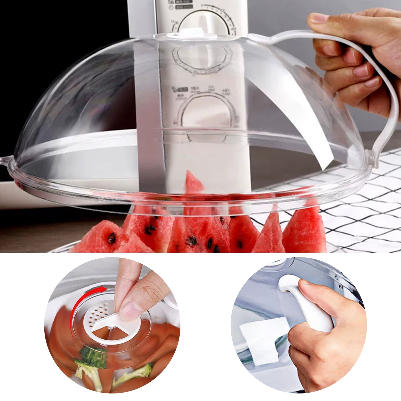 Mesh Food Covers Microwave Cover Dome Tent Bakery Dessert Microwave Splatter Guard Picnic Food Net Food Cover Home Food Protective Cover Home Food Cover Display Cover Cake,9.05in*9.05in 23x9.5cm Silver - Image 4