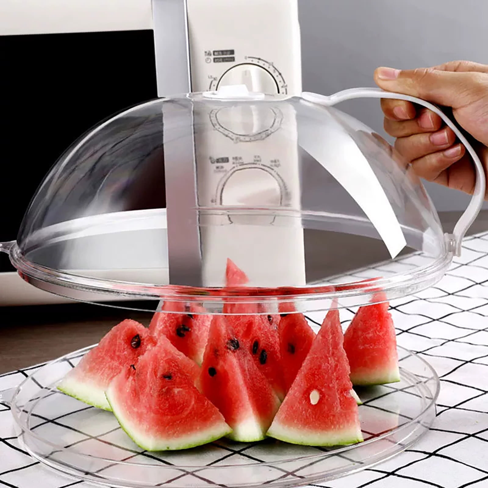 Mesh Food Covers Microwave Cover Dome Tent Bakery Dessert Microwave Splatter Guard Picnic Food Net Food Cover Home Food Protective Cover Home Food Cover Display Cover Cake,9.05in*9.05in 23x9.5cm Silver - Image 5