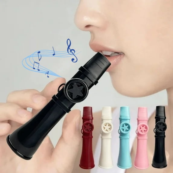 Professional Kazoo for Adults Kids, Upgrade Plastic Kazoos with Adjustable Tone Multi Colors Kazoo Musical Instruments for Guitar, Ukulele, Piano & Violin, Easy to Learn (Blue) Black#004 - Image 1