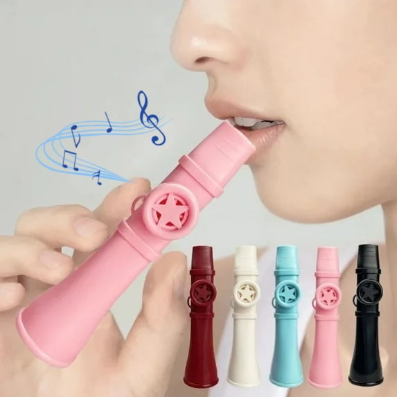 Professional Kazoo for Adults Kids, Upgrade Plastic Kazoos with Adjustable Tone Multi Colors Kazoo Musical Instruments for Guitar, Ukulele, Piano & Violin, Easy to Learn (Blue) Pink - Image 1
