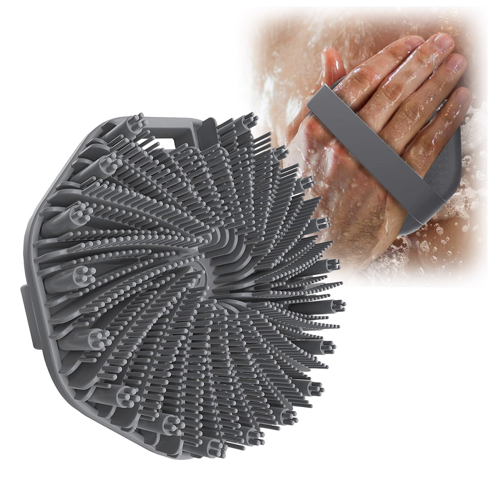 Scrubbies The Sud Bud Silicone Body Scrubber - Exfoliating for Sensitive Skin, Shower Use, Hanging Design, Durable Massage Brush,##grey/1 pc #grey - Image 2