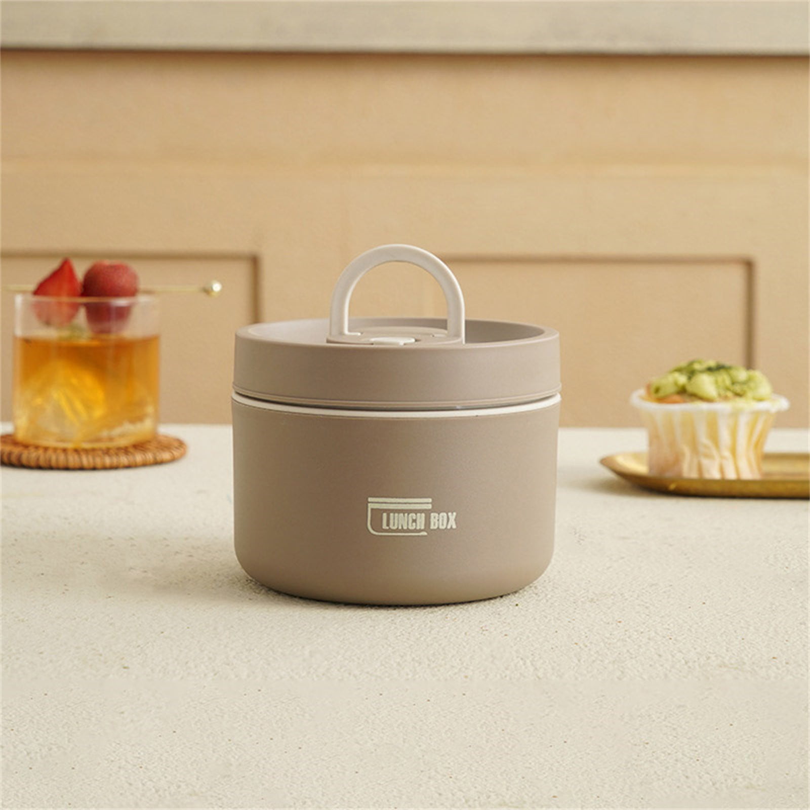 Ramen BBlueowl, Soup Bowls, Microwave Ramen Bowl with Lid, Lunch Box with Lid, Durable and Heat Resistant Bowl for Noodles, Rice, and Soups, Perfect for Home, Office, or School Meals， Brown 2 - Image 2
