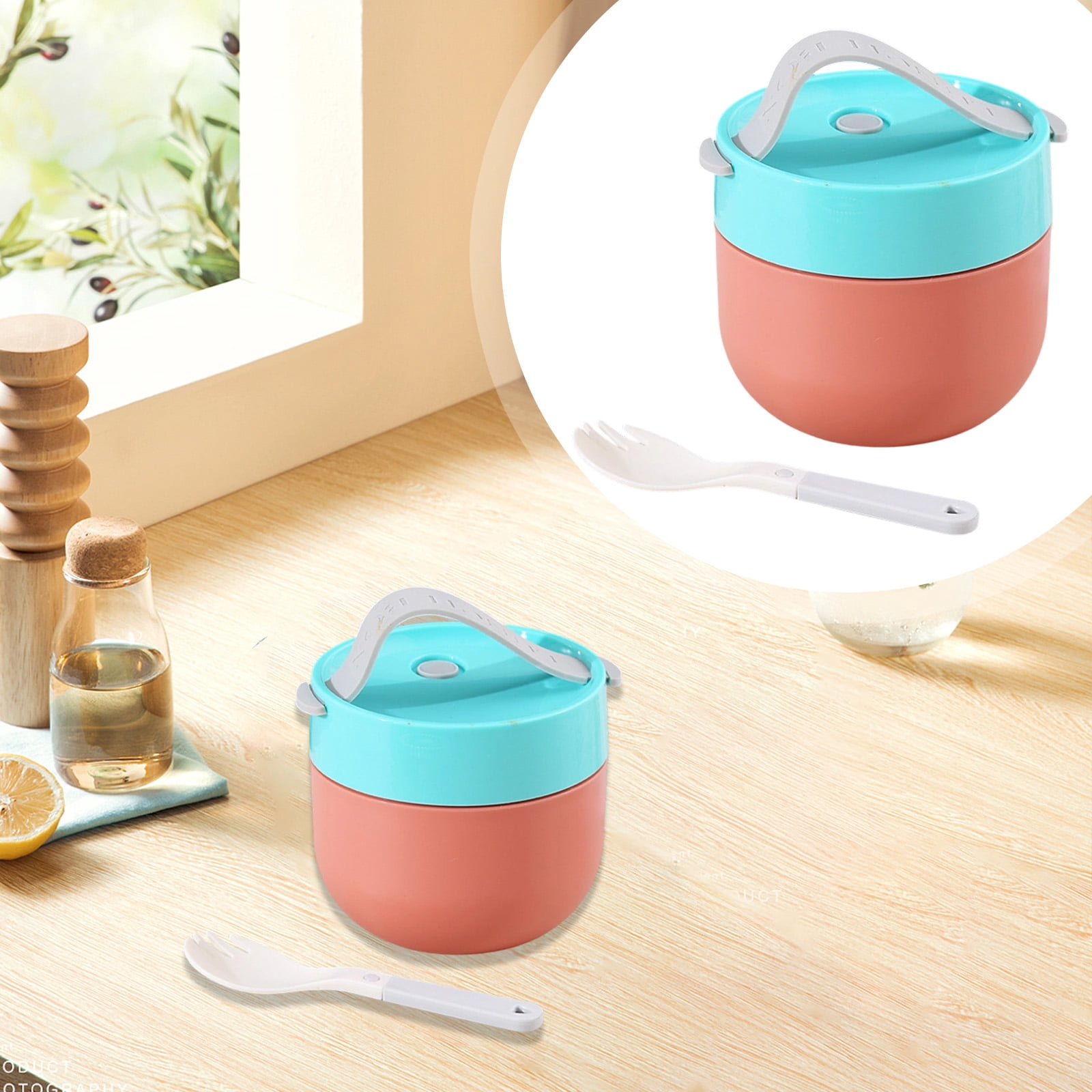 Ramen BBlueowl, Soup Bowls, Microwave Ramen Bowl with Lid, Lunch Box with Lid, Durable and Heat Resistant Bowl for Noodles, Rice, and Soups, Perfect for Home, Office, or School Meals， Z14_E - Image 1