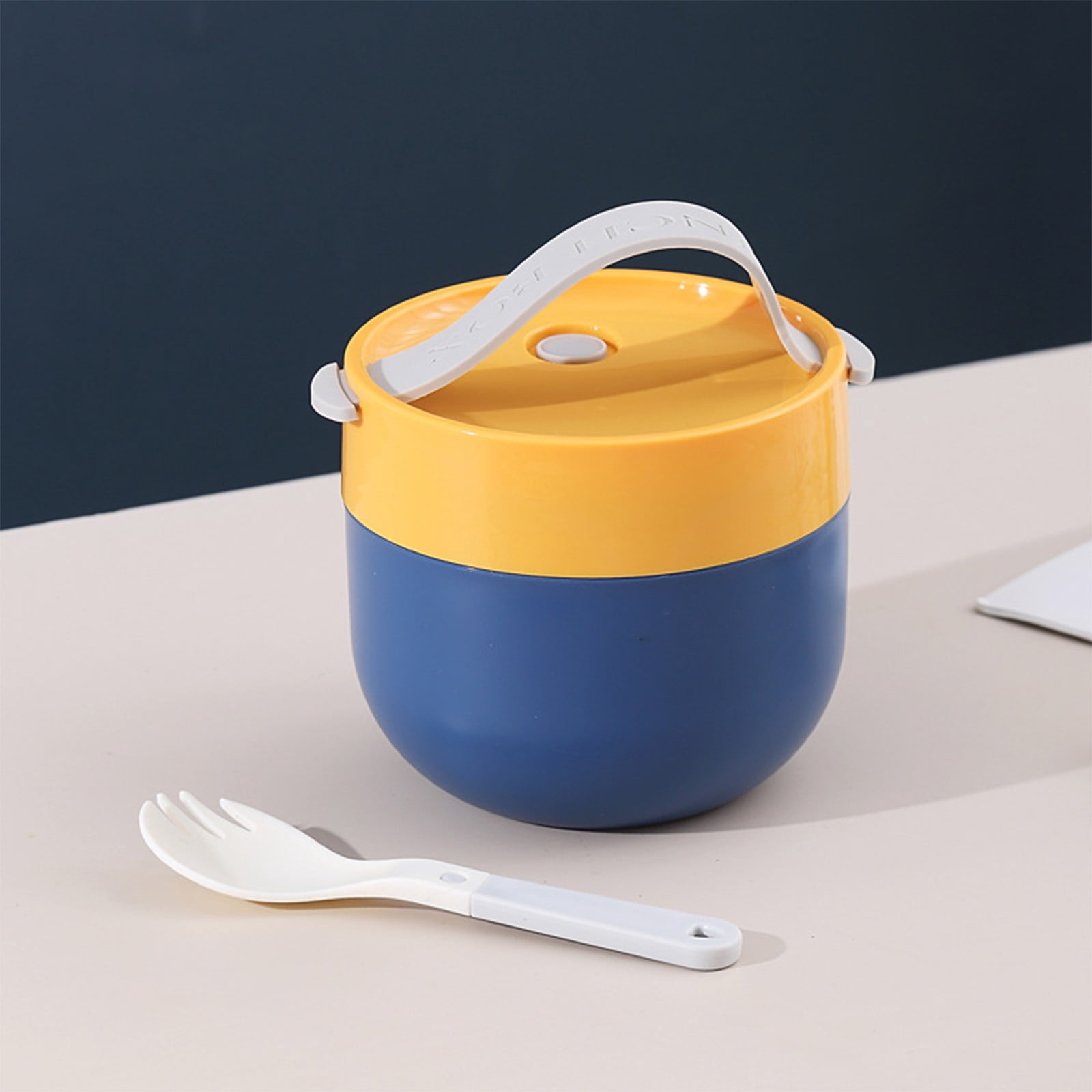 Ramen BBlueowl, Soup Bowls, Microwave Ramen Bowl with Lid, Lunch Box with Lid, Durable and Heat Resistant Bowl for Noodles, Rice, and Soups, Perfect for Home, Office, or School Meals， Z14_E - Image 4