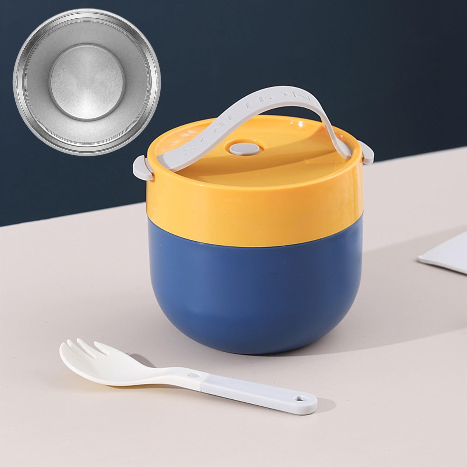 Ramen BBlueowl, Soup Bowls, Microwave Ramen Bowl with Lid, Lunch Box with Lid, Durable and Heat Resistant Bowl for Noodles, Rice, and Soups, Perfect for Home, Office, or School Meals， Z14_E - Image 5