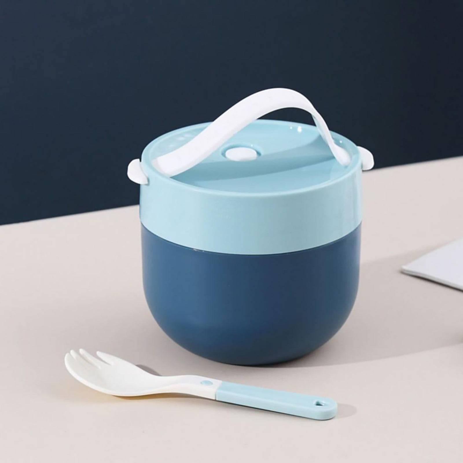 Ramen BBlueowl, Soup Bowls, Microwave Ramen Bowl with Lid, Lunch Box with Lid, Durable and Heat Resistant Bowl for Noodles, Rice, and Soups, Perfect for Home, Office, or School Meals， Z16_Sky Blue - Image 4
