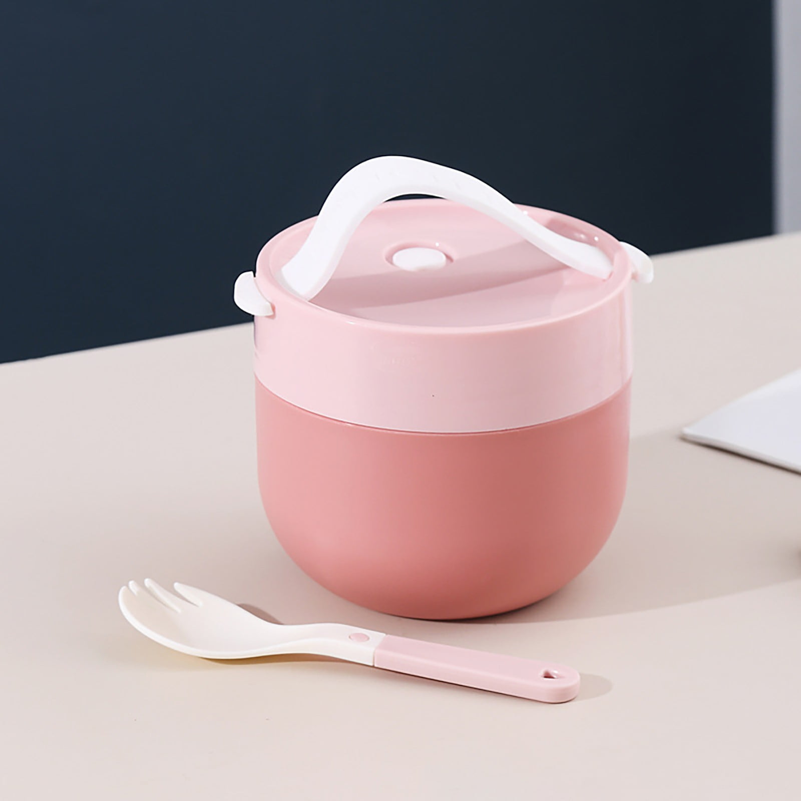 Ramen BBlueowl, Soup Bowls, Microwave Ramen Bowl with Lid, Lunch Box with Lid, Durable and Heat Resistant Bowl for Noodles, Rice, and Soups, Perfect for Home, Office, or School Meals， Z17_Pink - Image 4