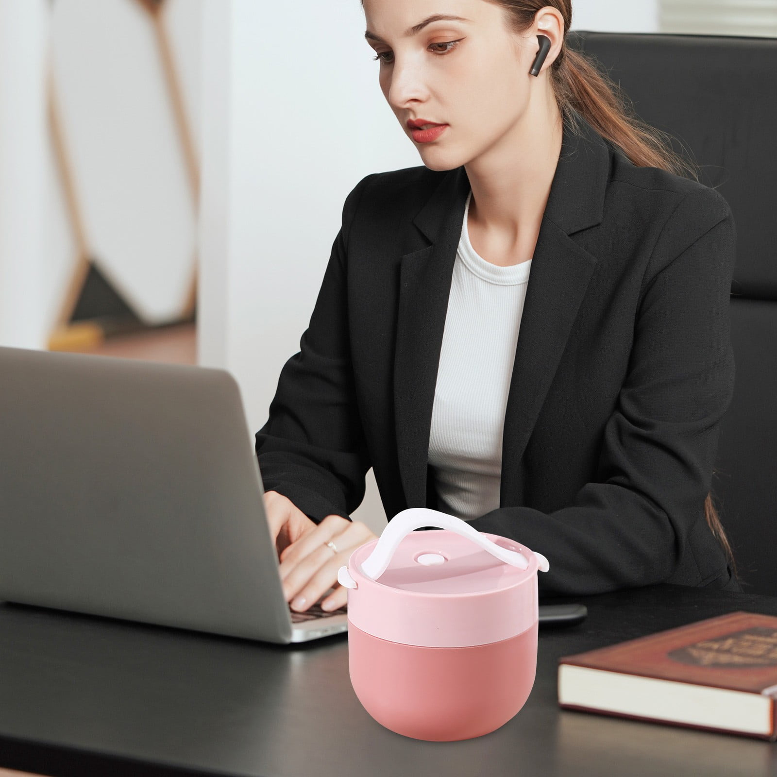 Ramen BBlueowl, Soup Bowls, Microwave Ramen Bowl with Lid, Lunch Box with Lid, Durable and Heat Resistant Bowl for Noodles, Rice, and Soups, Perfect for Home, Office, or School Meals， Z17_Pink - Image 6