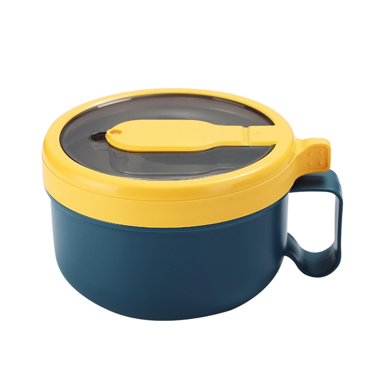 Ramen BBlueowl, Soup Bowls, Microwave Ramen Bowl with Lid, Lunch Box with Lid, Durable and Heat Resistant Bowl for Noodles, Rice, and Soups, Perfect for Home, Office, or School Meals， Z1_Blue - Image 2