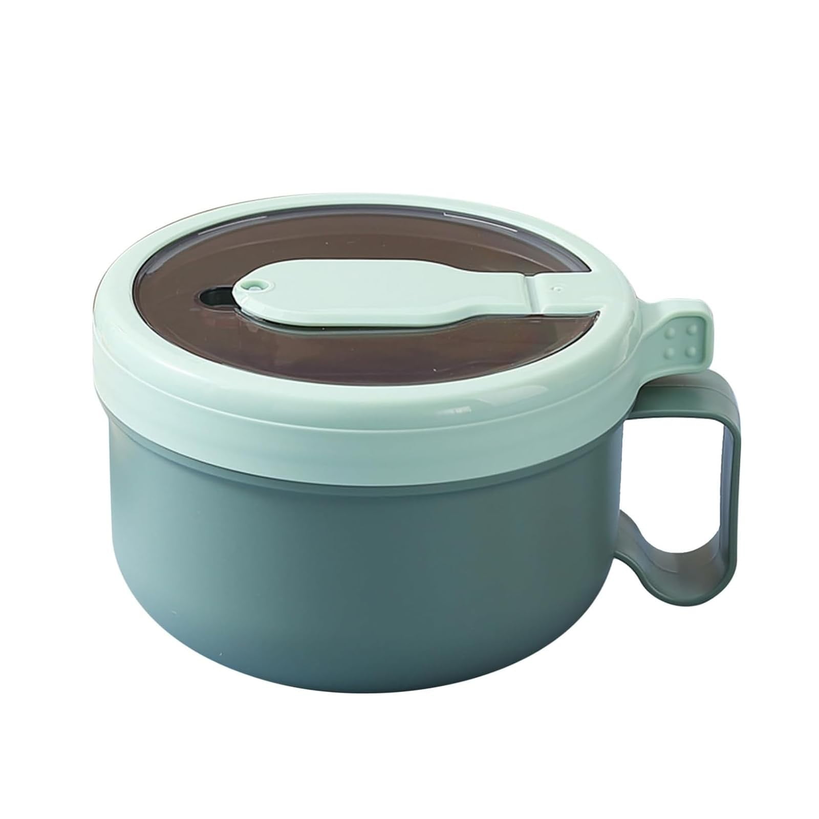 Ramen BBlueowl, Soup Bowls, Microwave Ramen Bowl with Lid, Lunch Box with Lid, Durable and Heat Resistant Bowl for Noodles, Rice, and Soups, Perfect for Home, Office, or School Meals， Z2_Green - Image 2