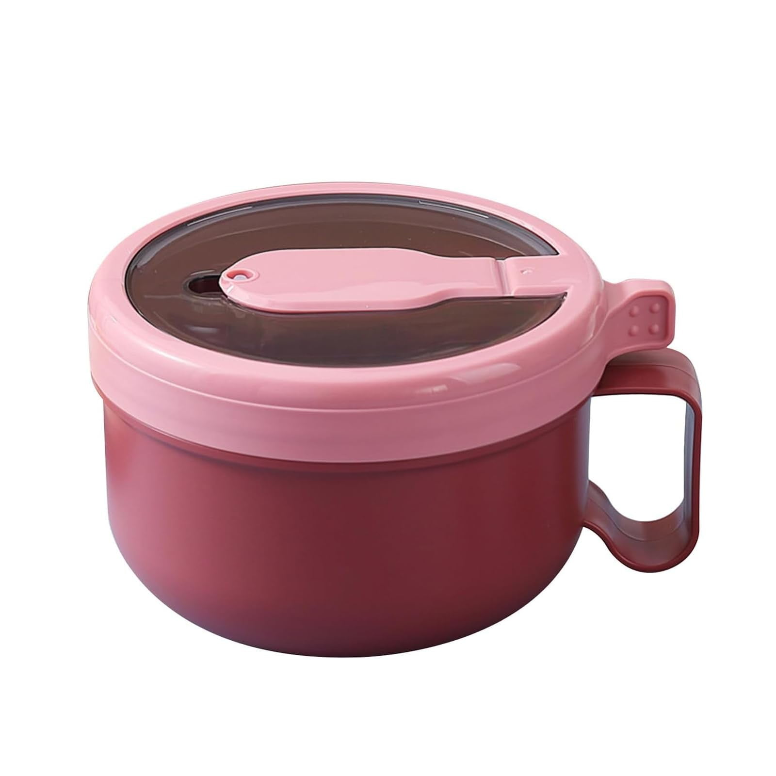 Ramen BBlueowl, Soup Bowls, Microwave Ramen Bowl with Lid, Lunch Box with Lid, Durable and Heat Resistant Bowl for Noodles, Rice, and Soups, Perfect for Home, Office, or School Meals， Z3_Red - Image 2