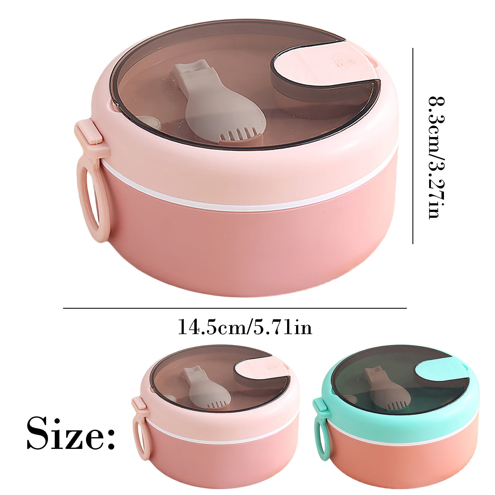 Ramen BBlueowl, Soup Bowls, Microwave Ramen Bowl with Lid, Lunch Box with Lid, Durable and Heat Resistant Bowl for Noodles, Rice, and Soups, Perfect for Home, Office, or School Meals， Z71_B - Image 3